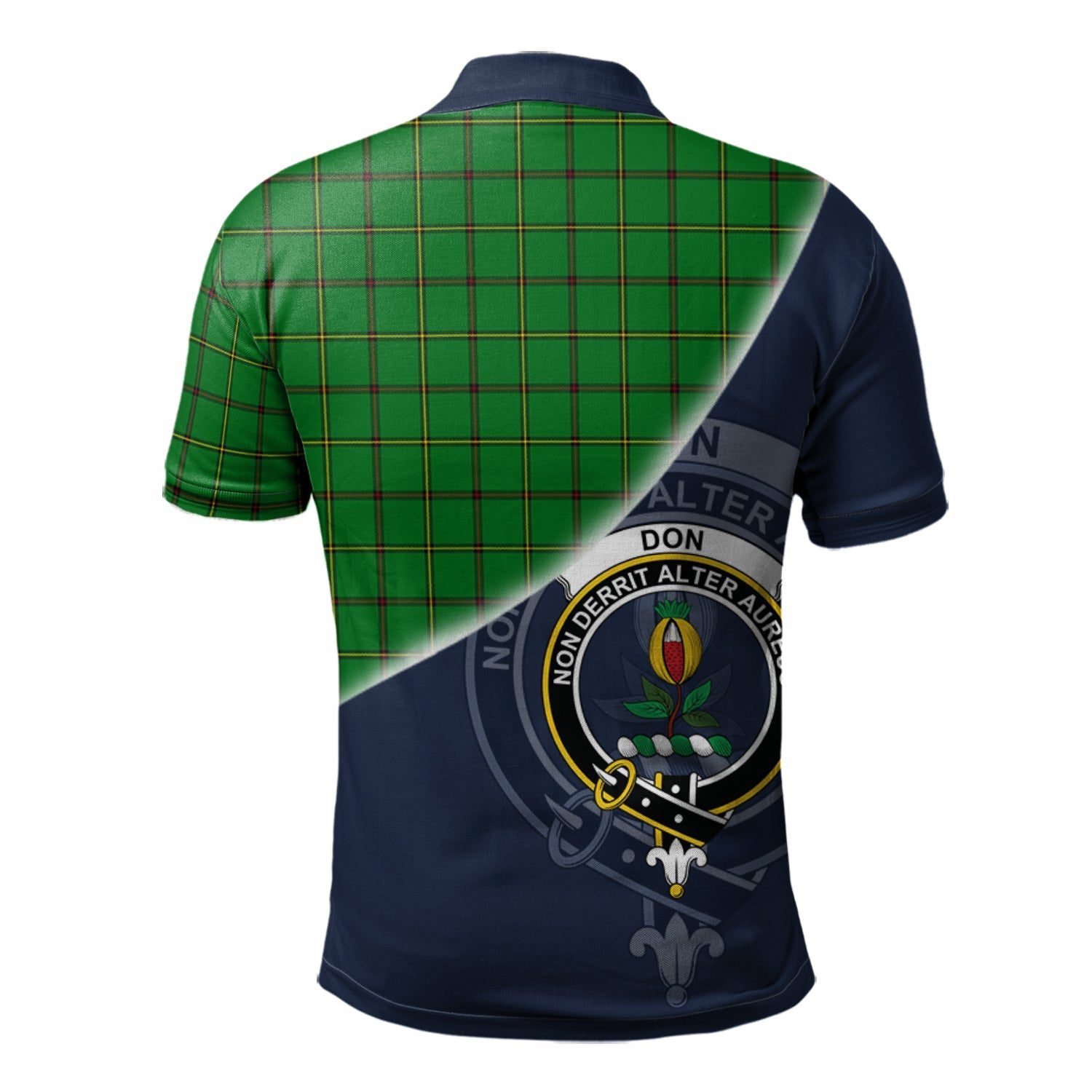Don Clan Scotland Golf Polo, Tartan Mens Polo Shirts with Scottish Flag Half Style K23