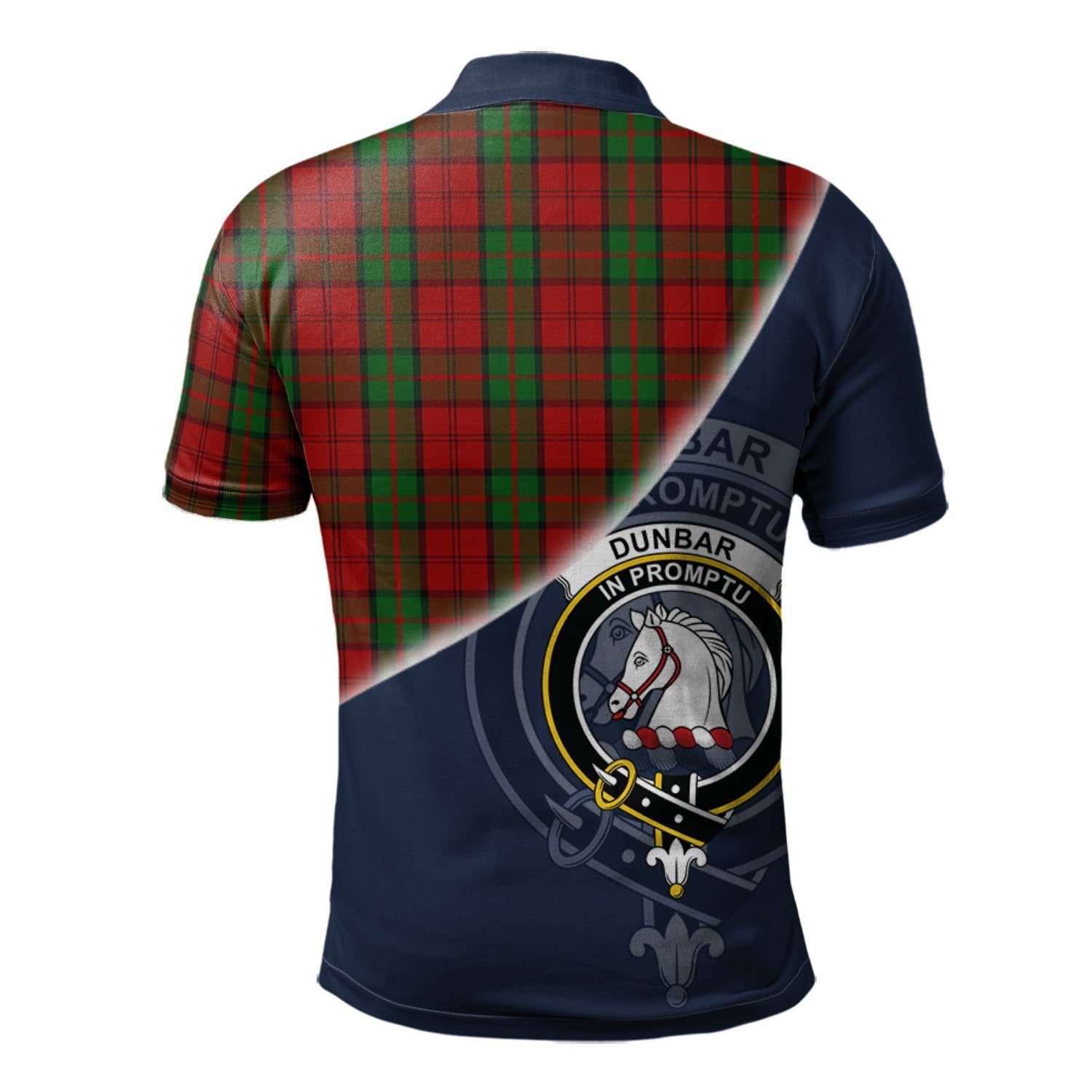 Dunbar Clan Scotland Golf Polo, Tartan Mens Polo Shirts with Scottish Flag Half Style K23