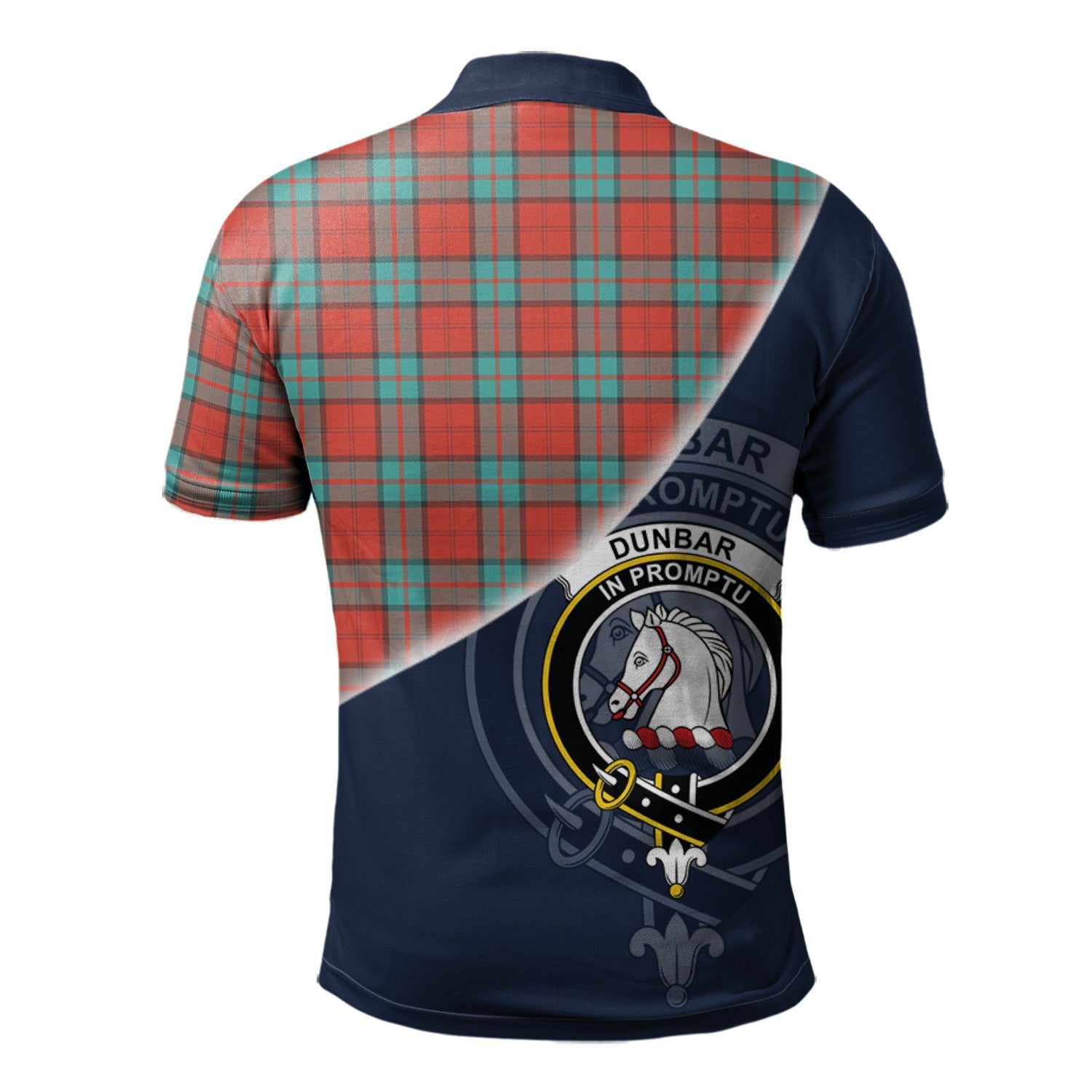 Dunbar Ancient Clan Scotland Golf Polo, Tartan Mens Polo Shirts with Scottish Flag Half Style K23