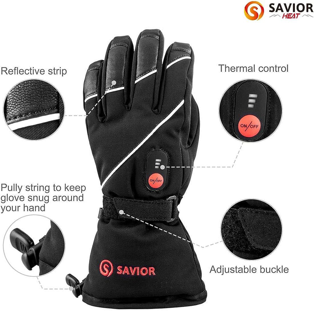 Winter Rechargeable Heated Gloves Unisex- for Skiing, Snowboarding,