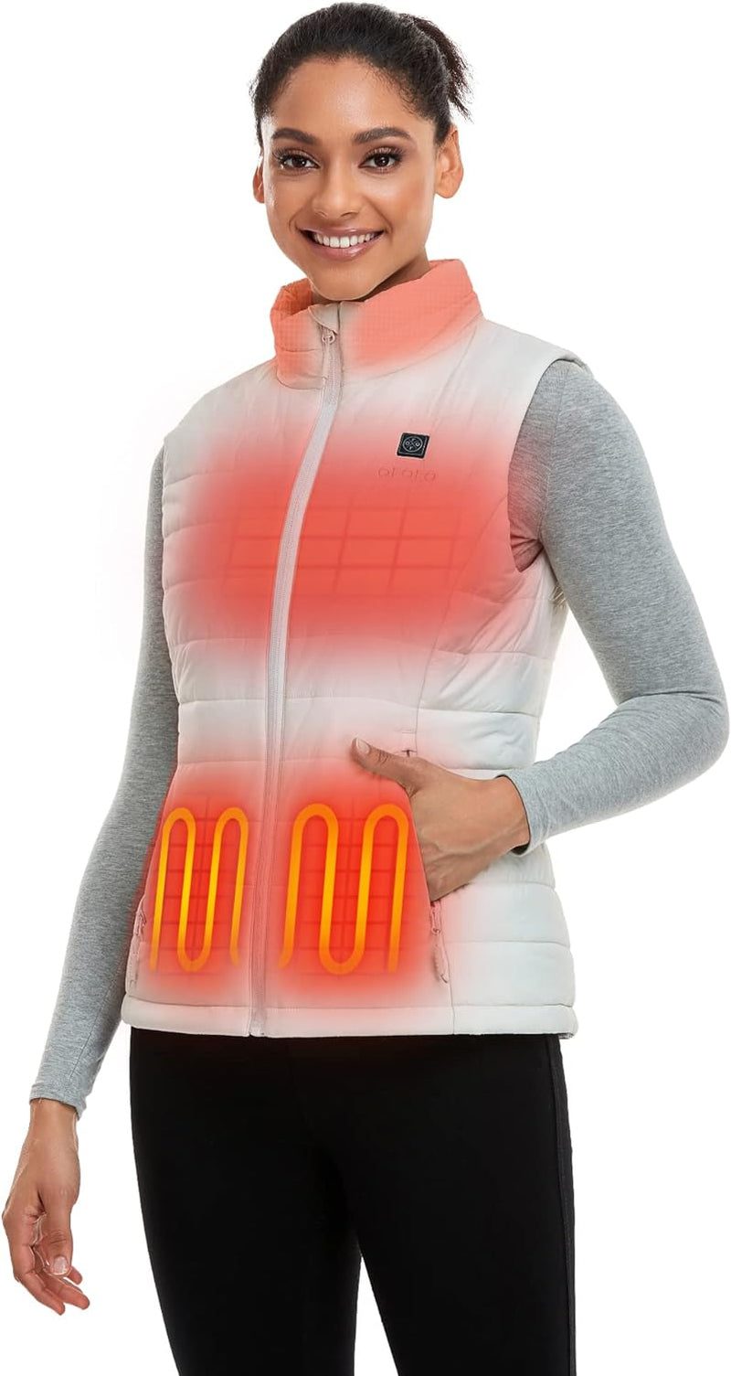 Women’S Lightweight Heated Vest with Battery Pack
