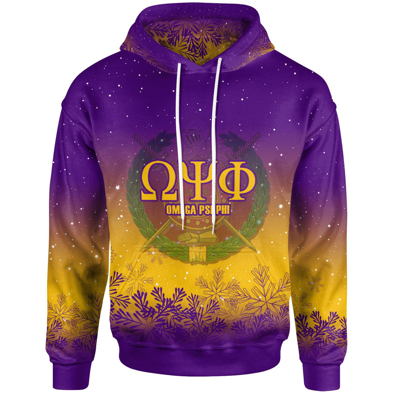 Christmas Omega Psi Phi Hoodie – Fraternity Snowflakes Patterns