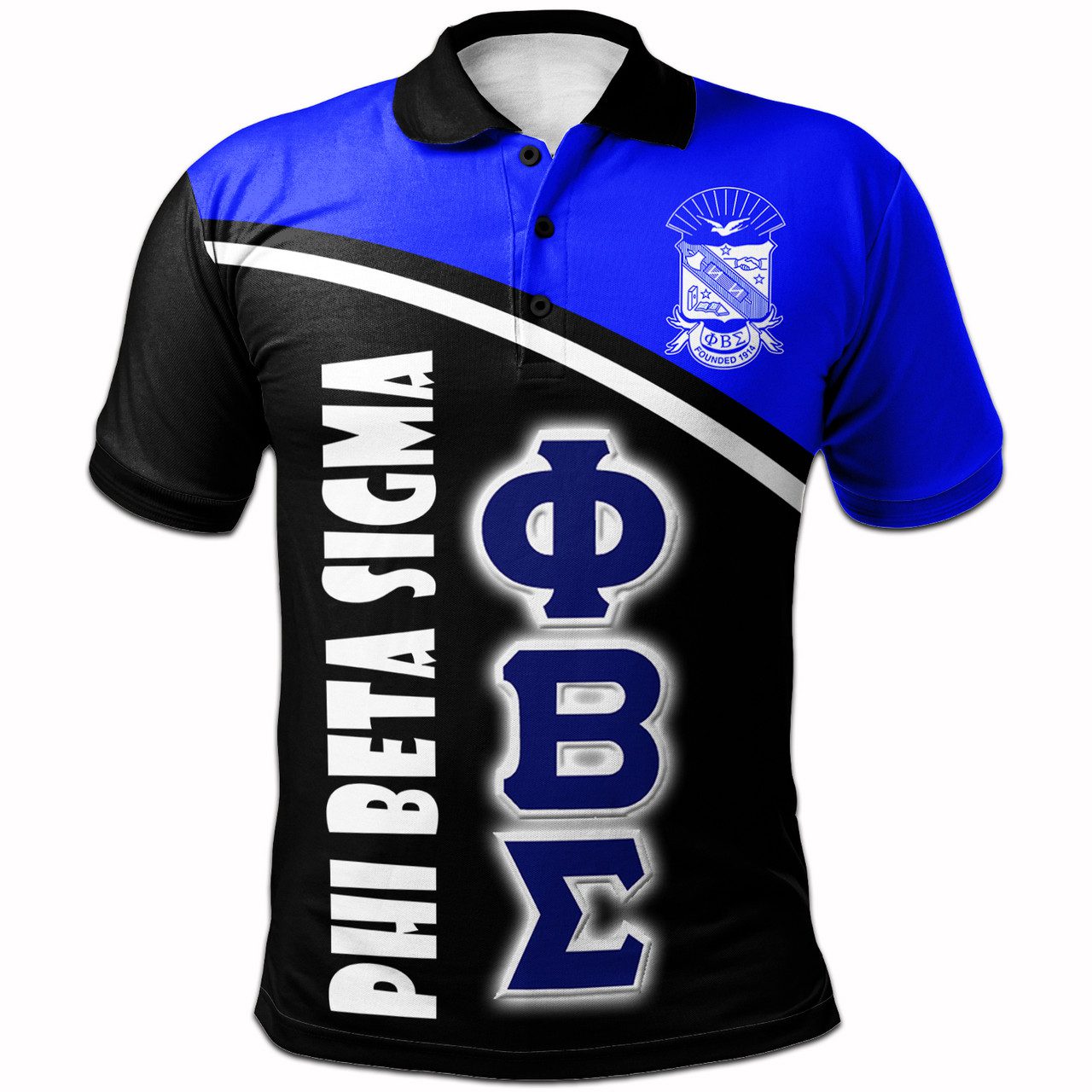 Phi Beta Sigma Polo Shirt – Fraternity Curve Version Polo Shirt