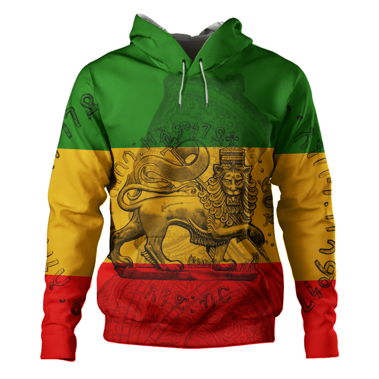 Lion Of Judah King Of Ethiopia Hoodie Flag Style