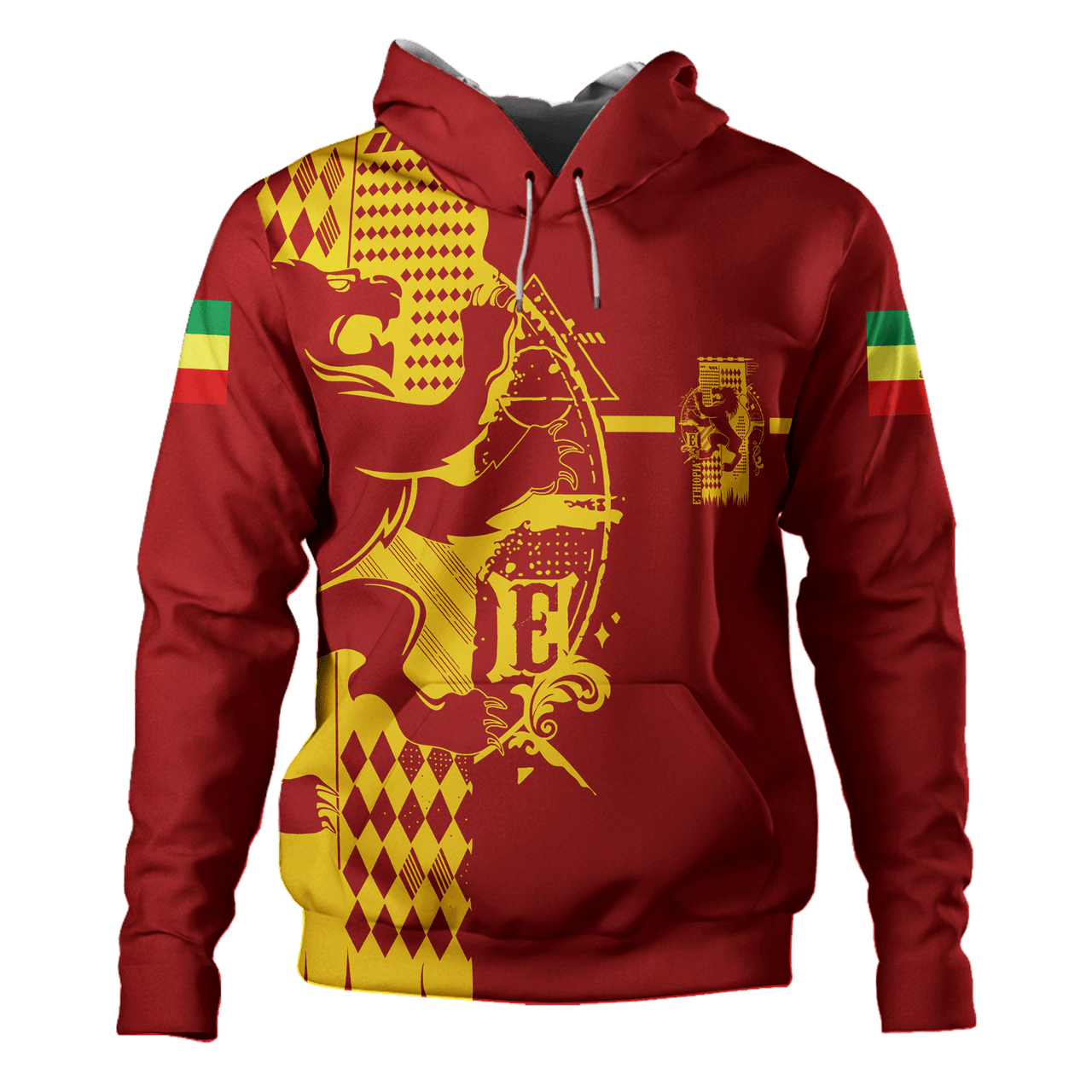 Ethiopia Hoodie King Of Lion Red