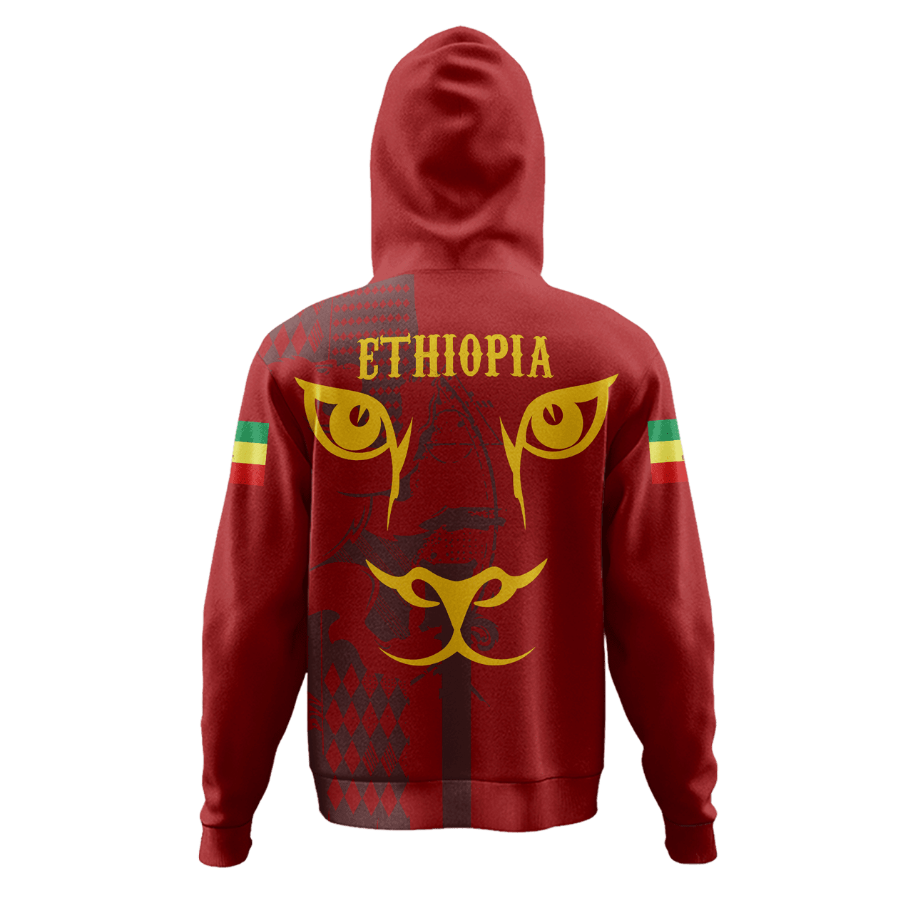 Ethiopia Hoodie King Of Lion Red