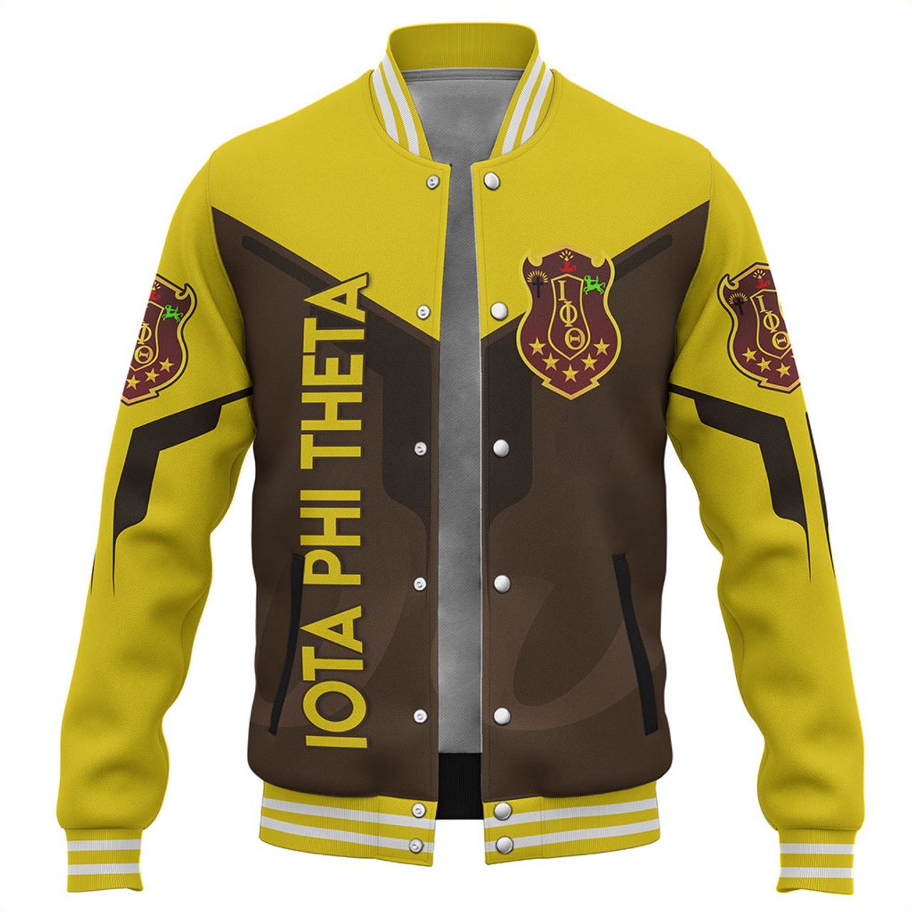 Iota Phi Theta Baseball Jacket Dringking Style