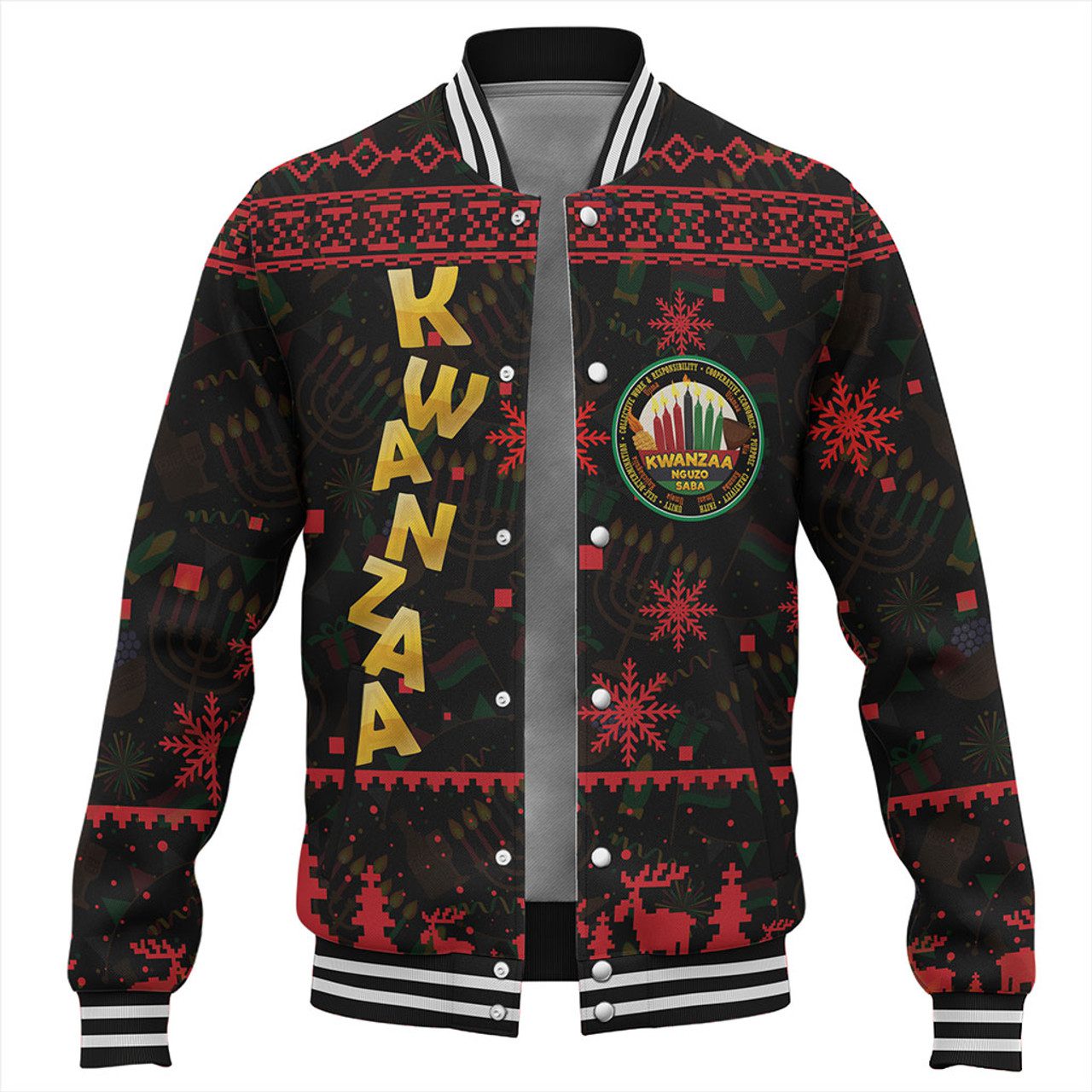 Kwanzaa Baseball Jacket Nguzo Christmas