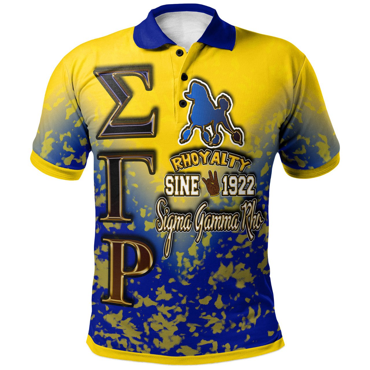 Sigma Gamma Rho Polo Shirt – Custom Sigma Gamma Rho Rhoyalty With Poodle And Hand Sine 1922 Polo Shirt