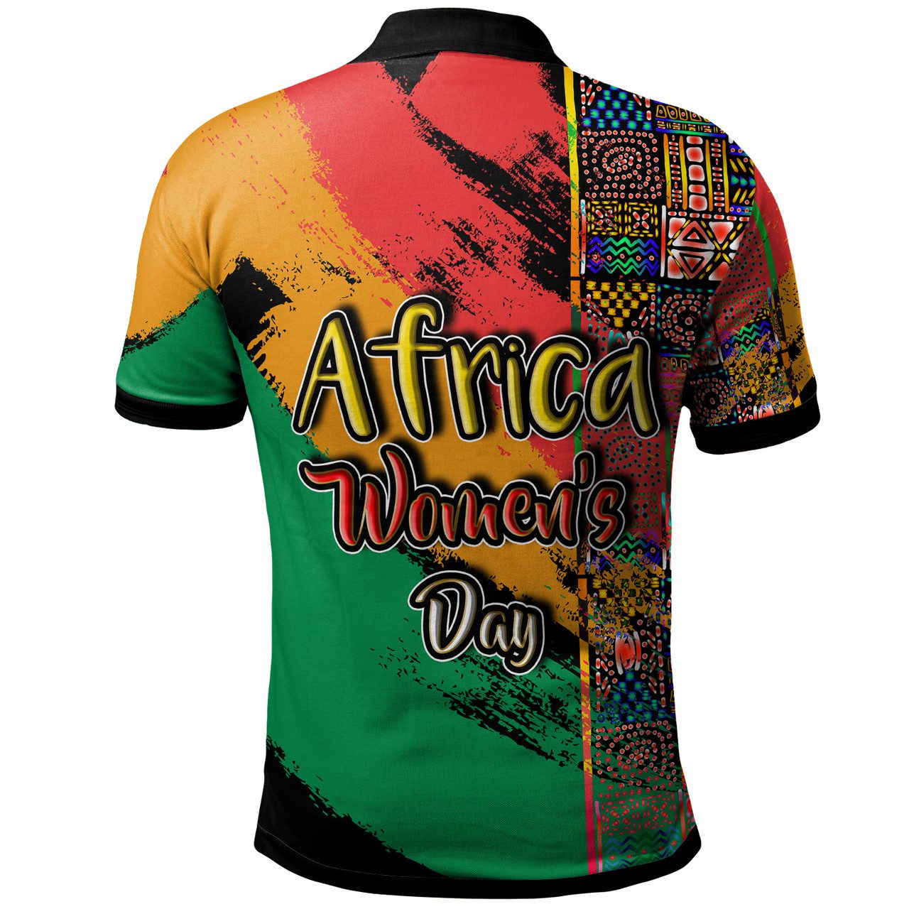 African Woman Polo Shirt – Custom African Girl With Quotes Africa’s Woman’s Day Culture Polo Shirt