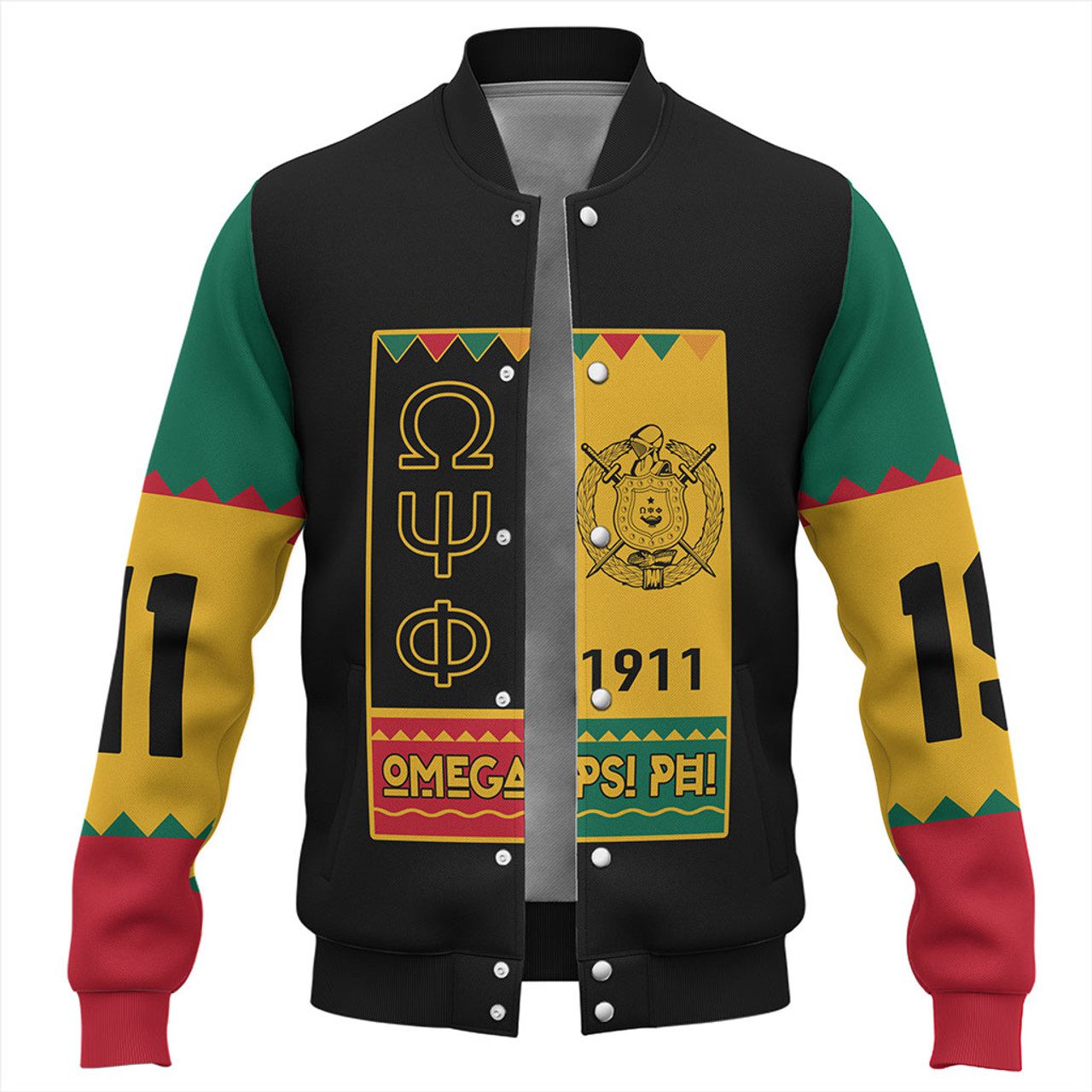 Omega Psi Phi Baseball Jacket Black History Month