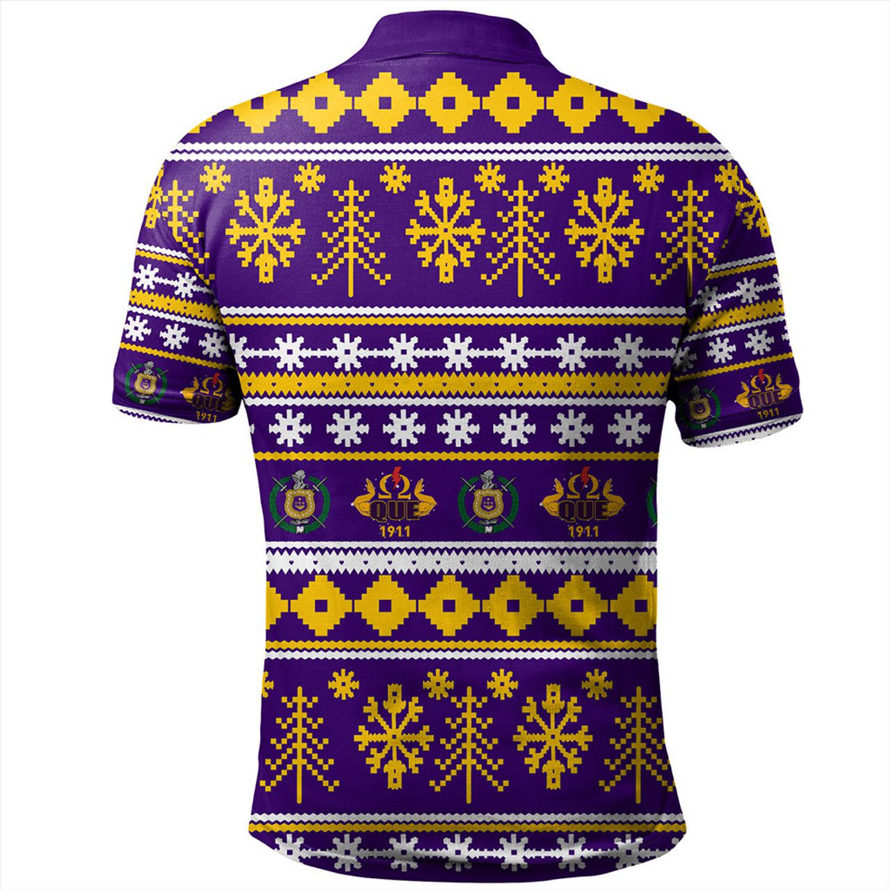 Omega Psi Phi Polo Shirt Christmas Style Grunge Purple