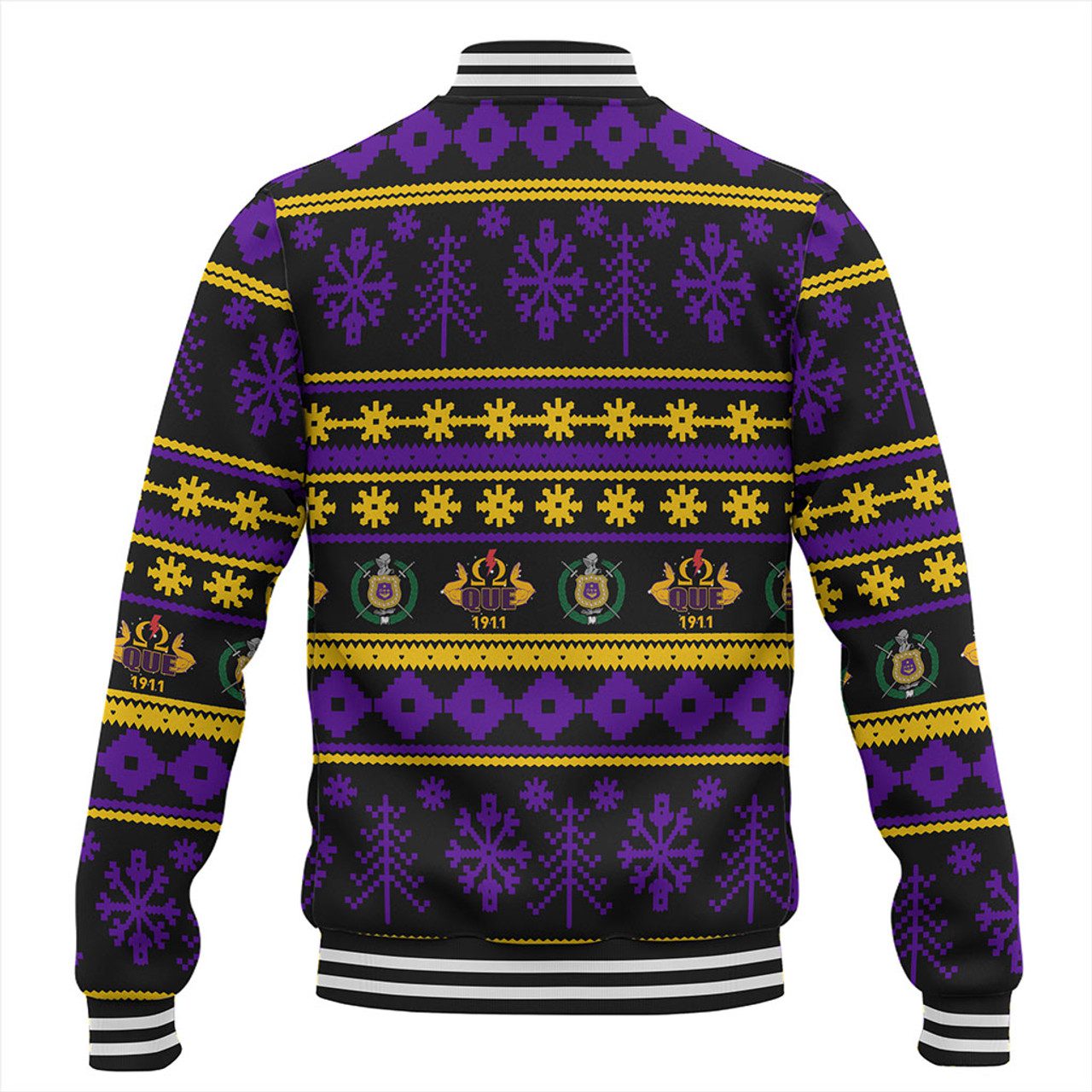 Omega Psi Phi Baseball Jacket Christmas Style Grunge