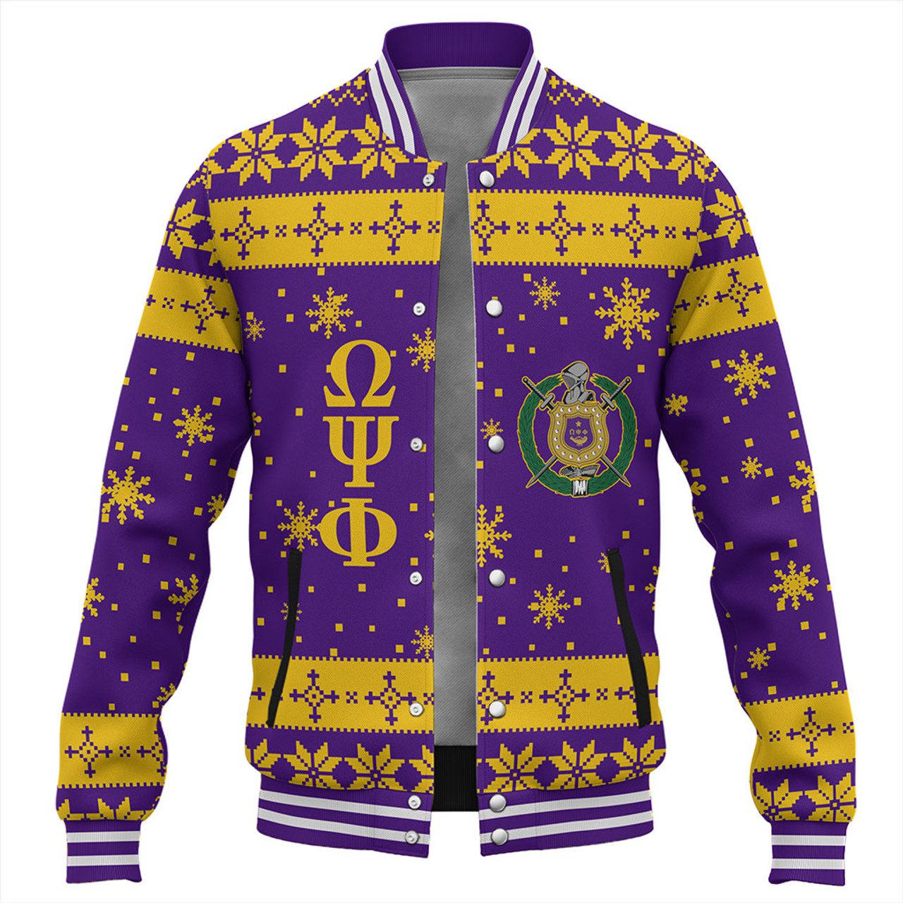 Omega Psi Phi Baseball Jacket Fraternity Christmas