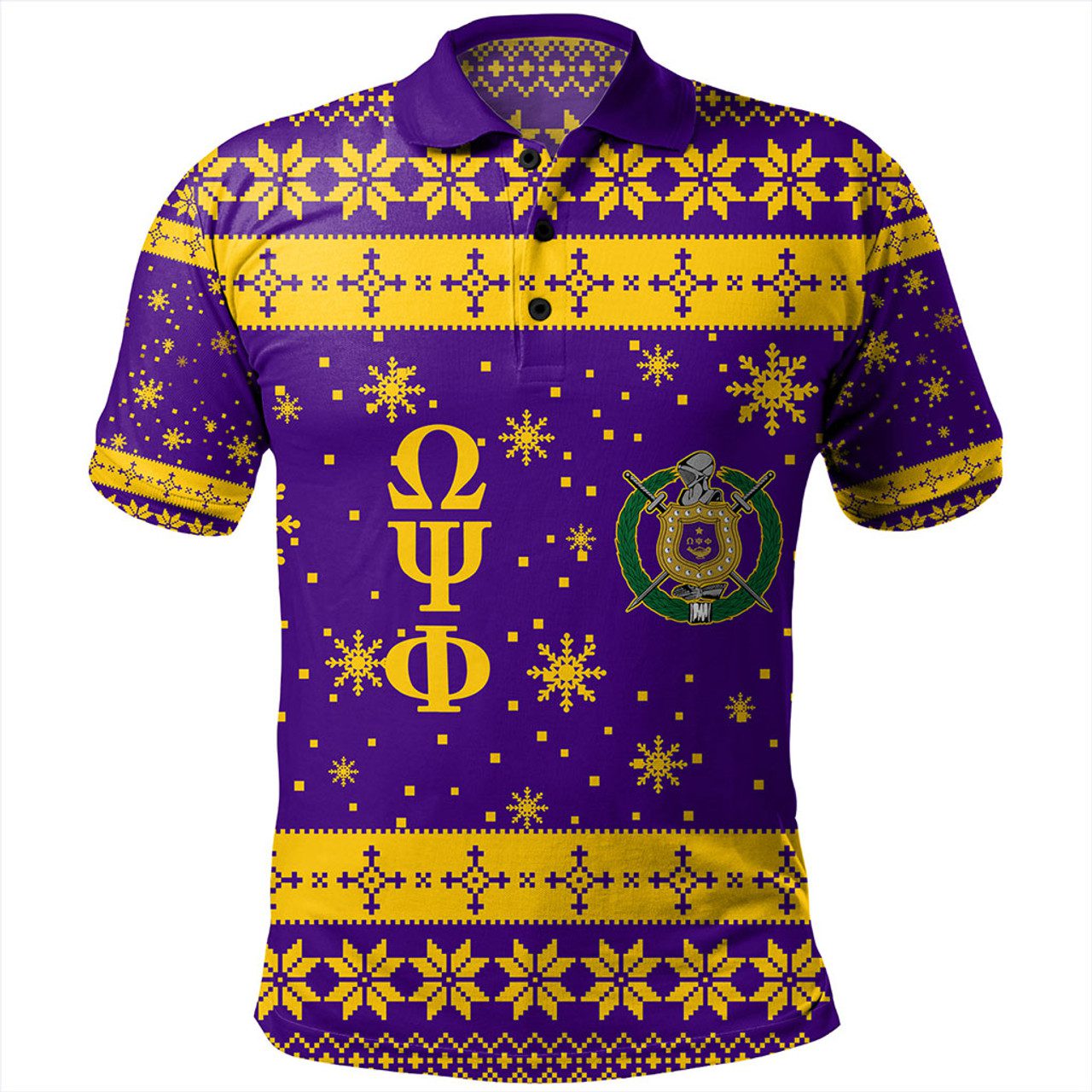 Omega Psi Phi Polo Shirt Fraternity Christmas