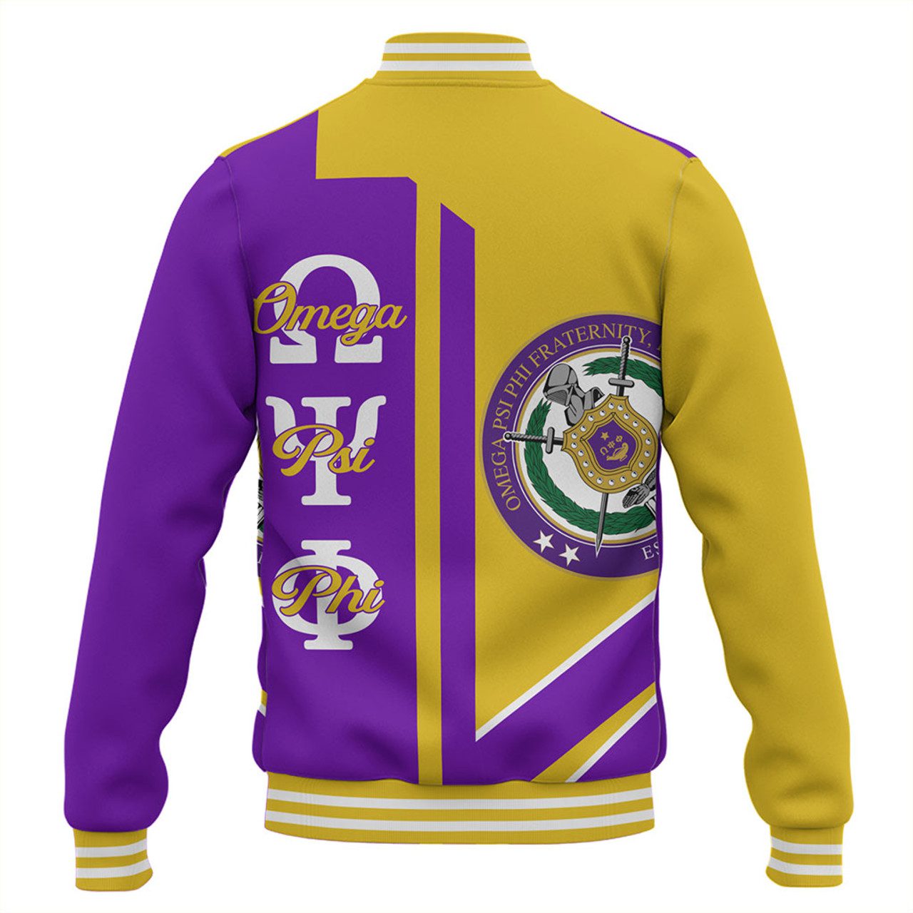 Omega Psi Phi Baseball Jacket Half Concept