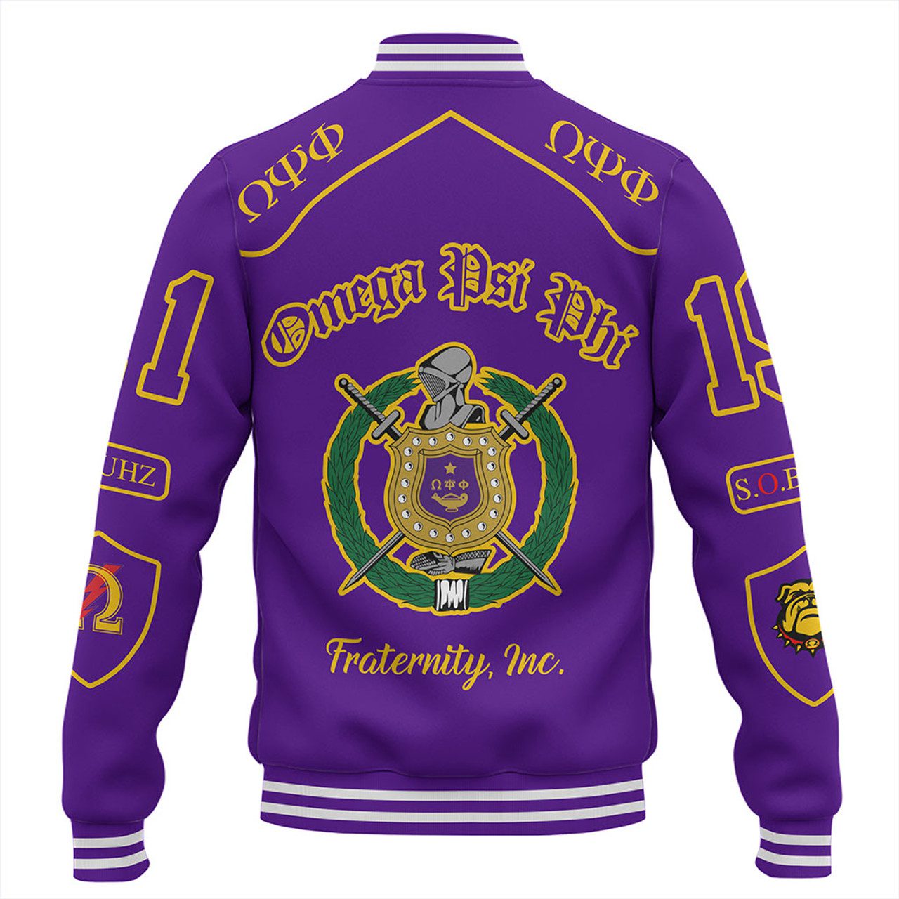 Omega Psi Phi Baseball Jacket Greek Fraternity Style