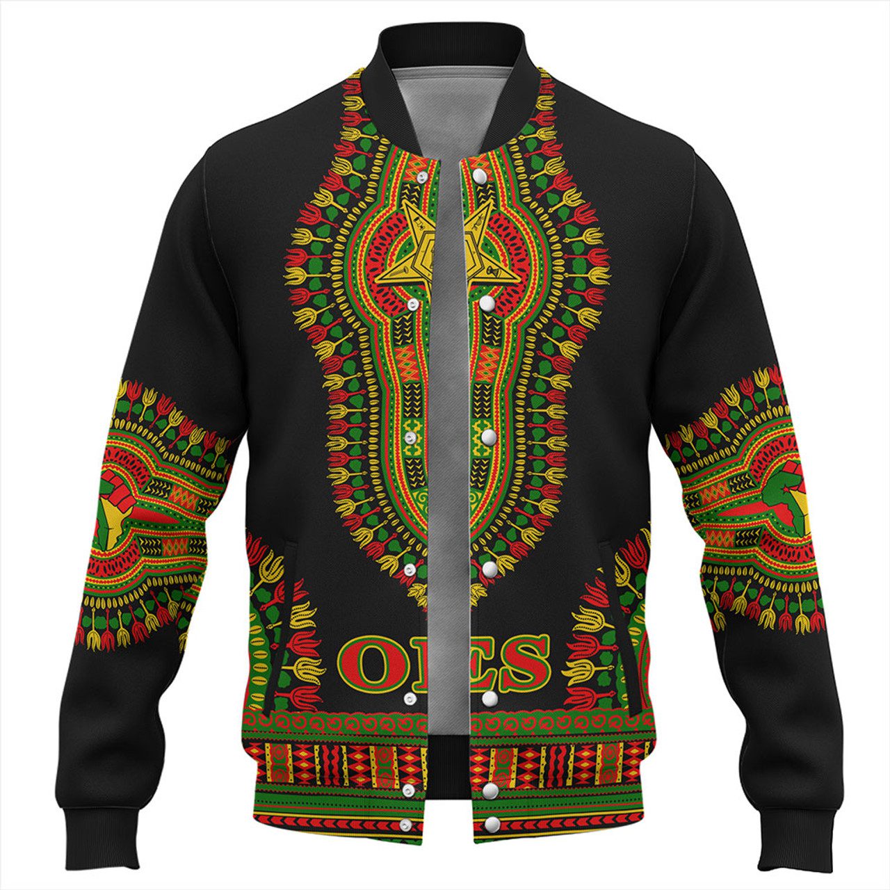 Order of the Eastern Star Baseball Jacket Dashiki Juneteenth