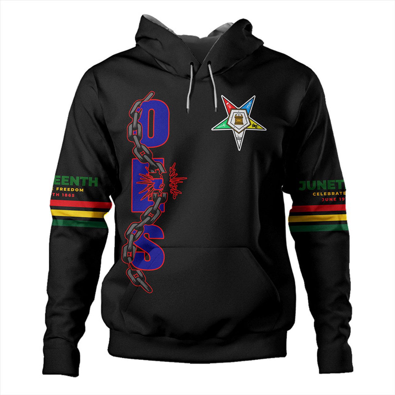 Order of the Eastern Star Hoodie Juneteenth Chain Freedom Day