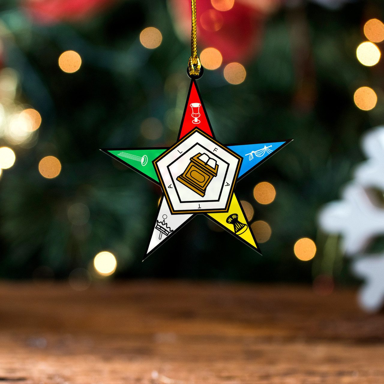 Order of the Eastern Star Acrylic Ornament Shield