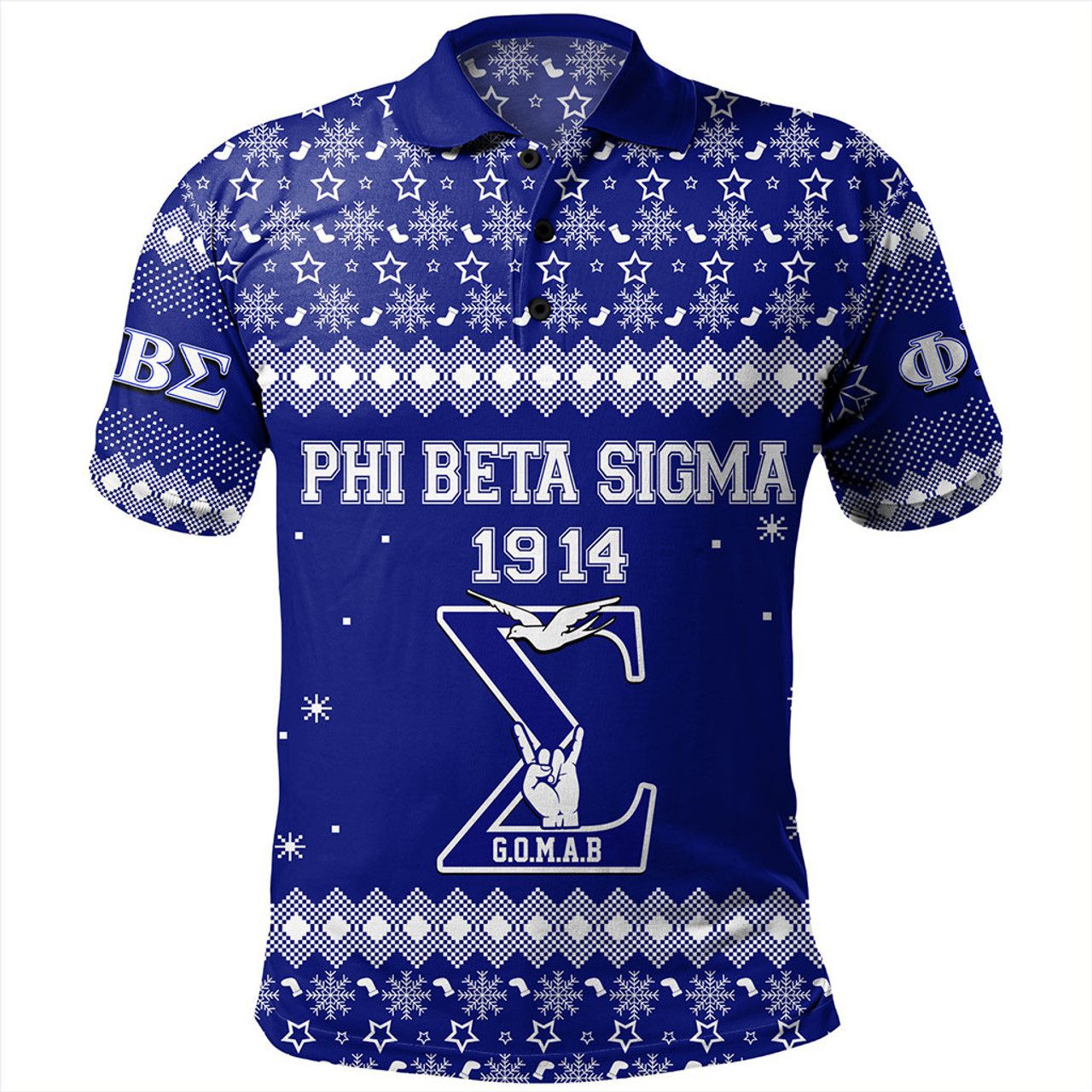 Phi Beta Sigma Polo Shirt Christmas Greek Life
