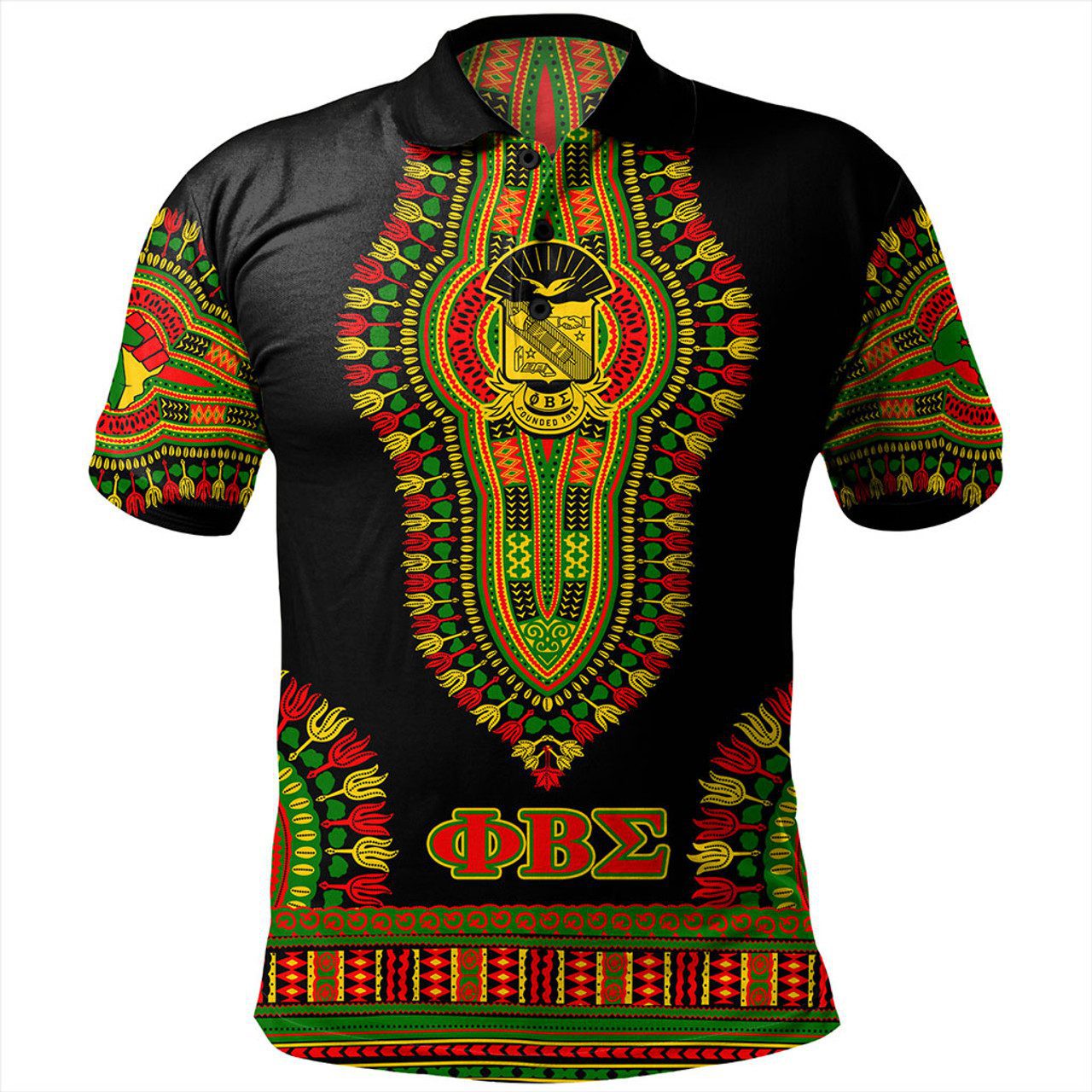 Phi Beta Sigma Polo Shirt Dashiki Juneteenth