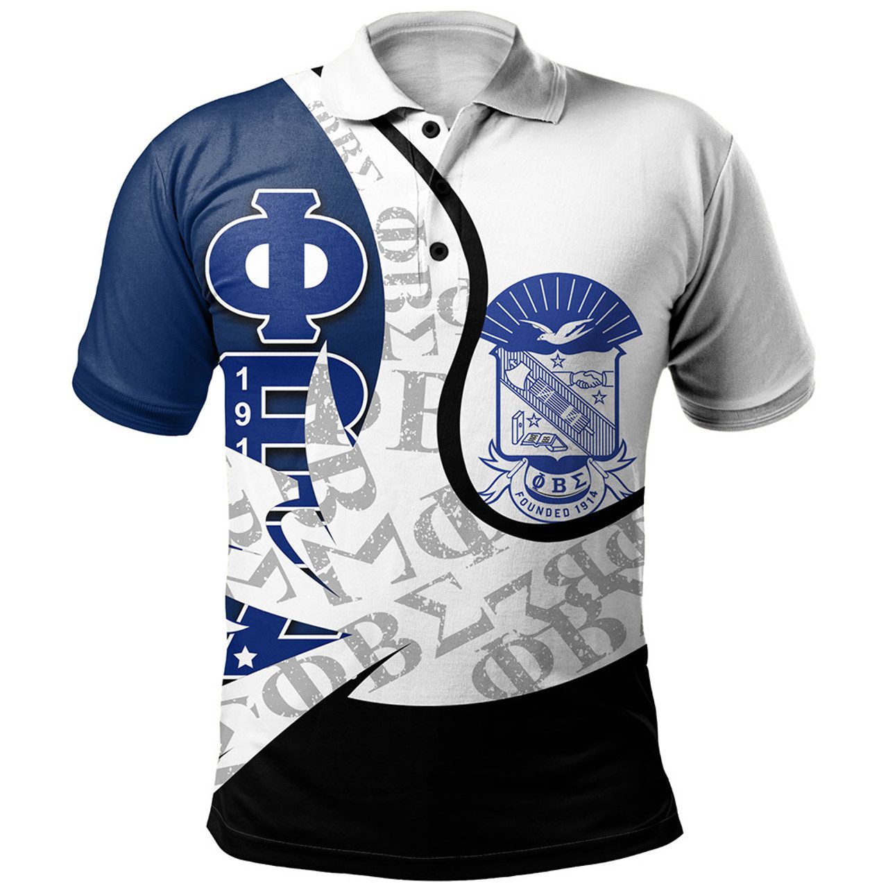 Phi Beta Sigma Polo Shirt Custom Dove Symbols