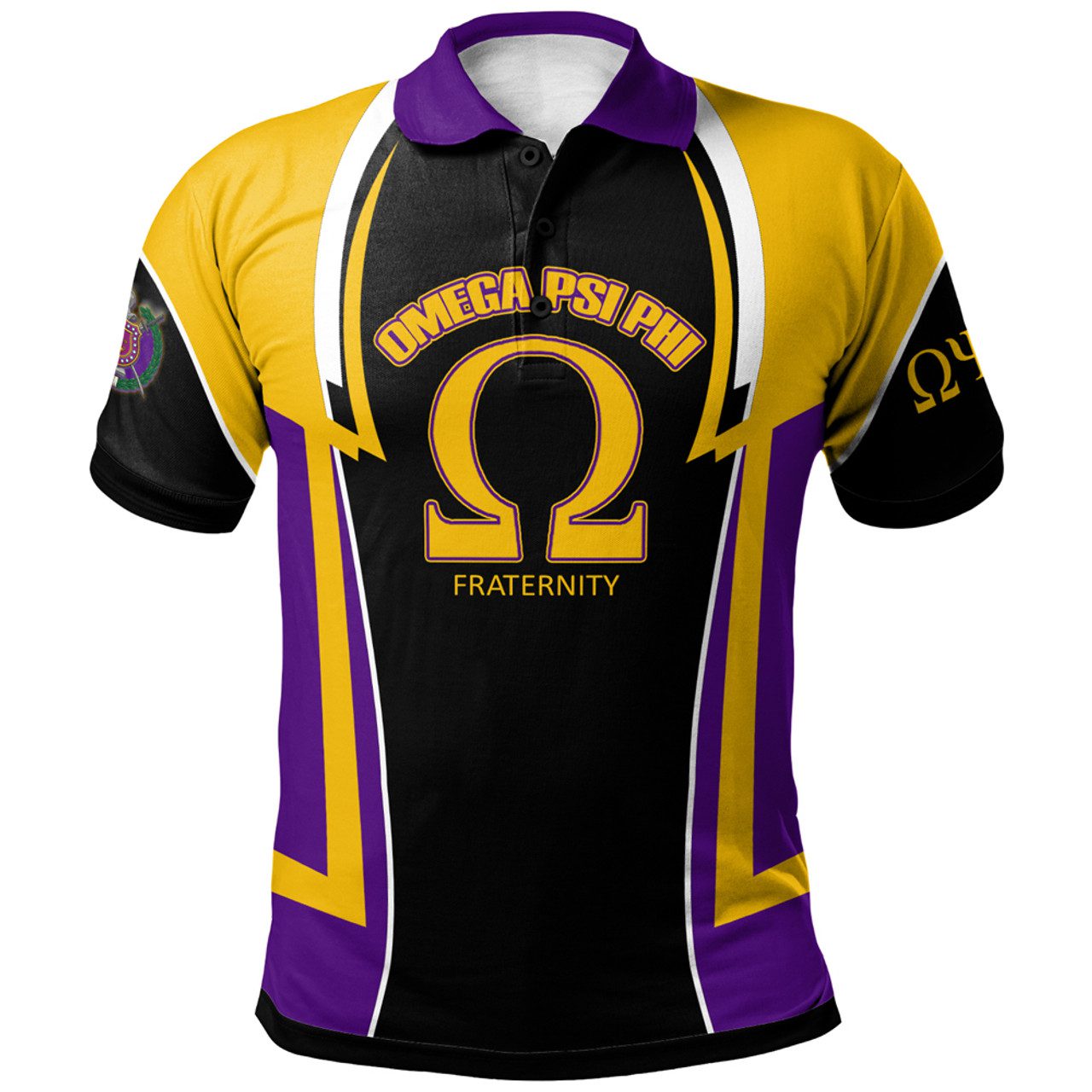 Omega Psi Phi Polo Shirt – Custom Fraternity Shield Polo Shirt