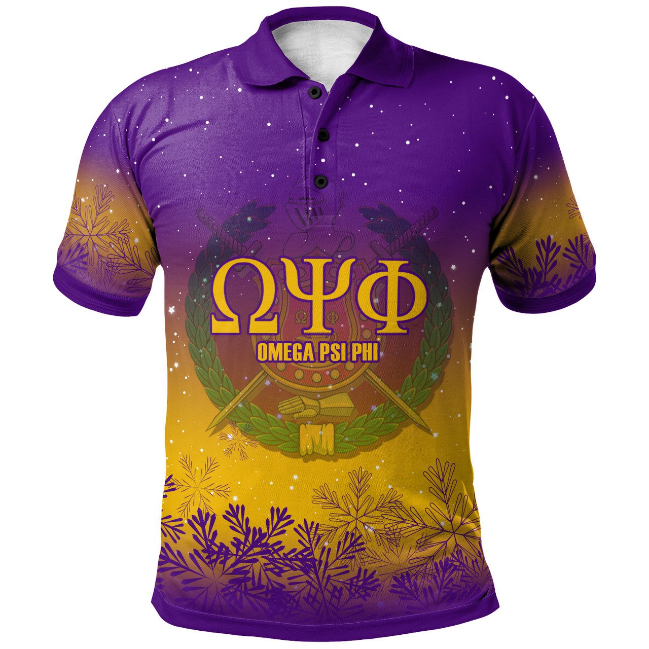 Christmas Omega Psi Phi Polo Shirt – Fraternity Snowflakes Patterns