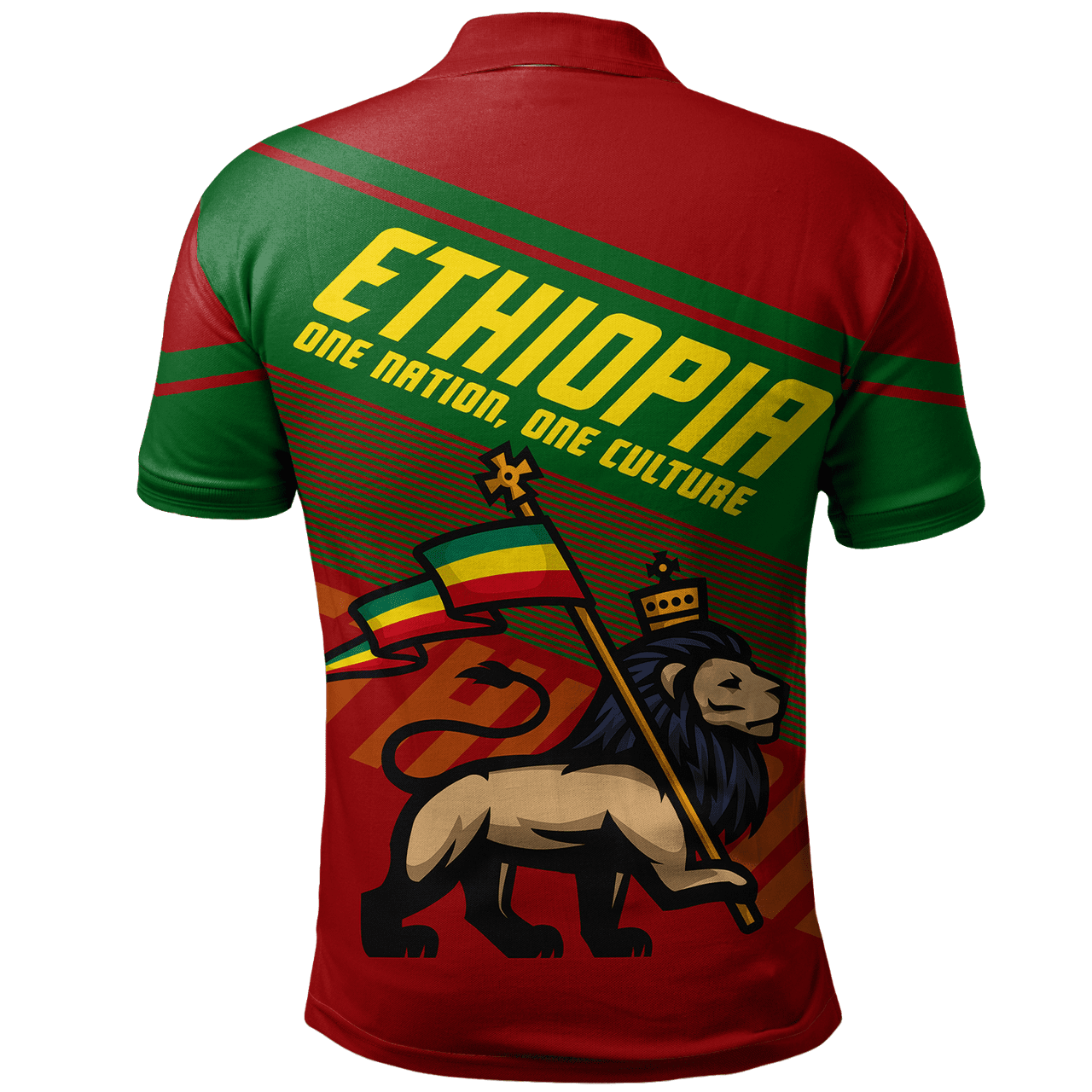 Lion Of Judah Polo Shirt Ethiopia Nation