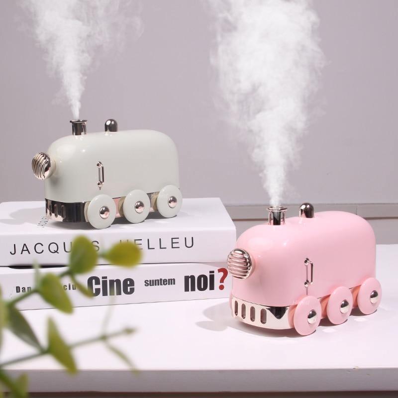 Household Train Humidifier Small Portable Office Desktop Non-Aromatherapy Humidifier Bedroom Mute Cute Gift NTD
