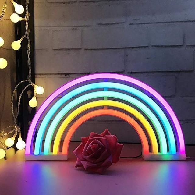 Rainbow Neon Sign – Rainbow Wall Decor, Neon Sign Bedroom, Neon Light NTD
