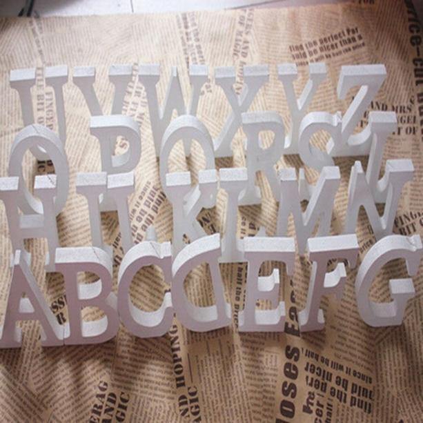 Decorative Wood Letters: 26 Wooden Alphabet Wall Letters for Children’s Baby Name, Girls Bedroom, Wedding, Birthday Party – DIY Wooden Love Letters for Home Decor NTD