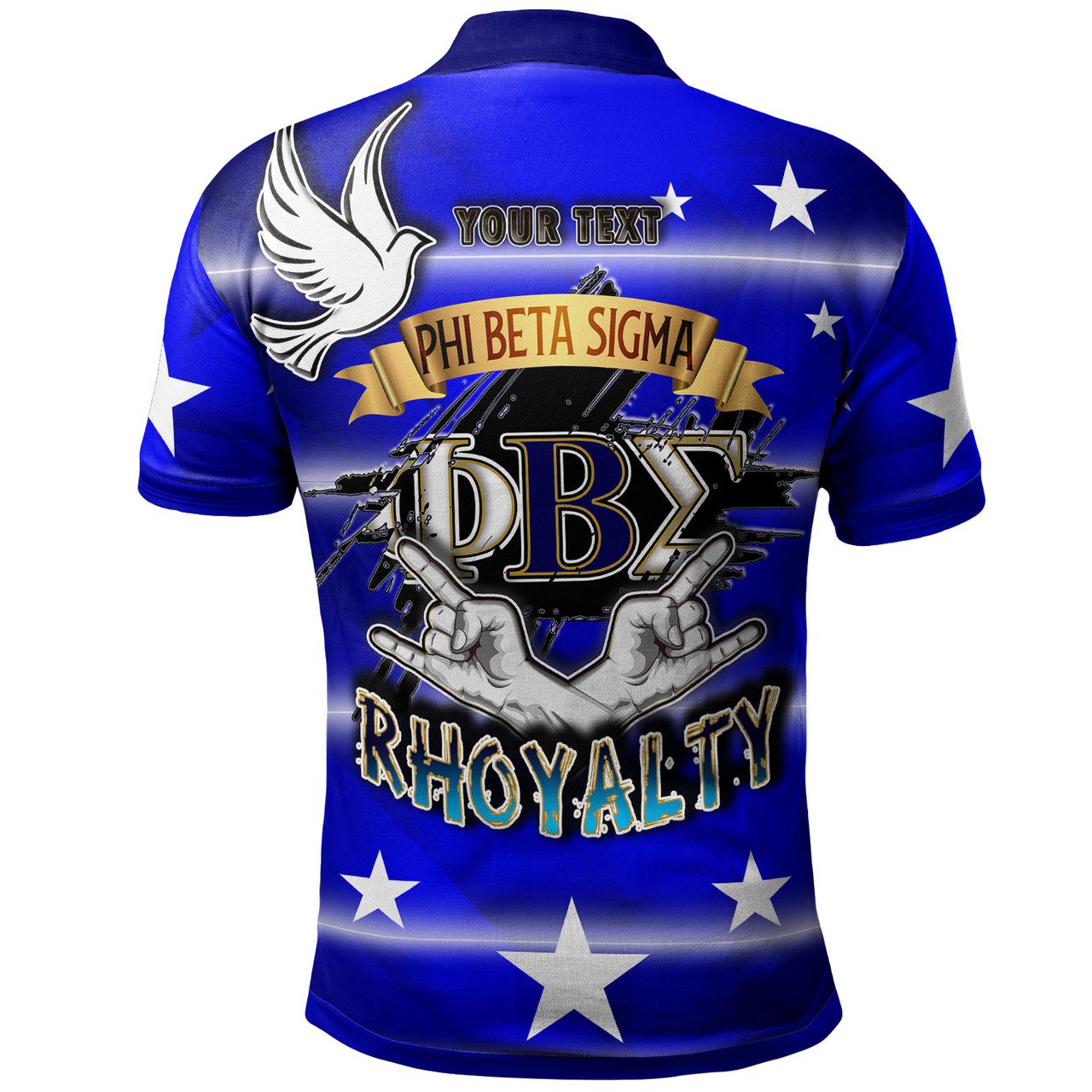 Phi Beta Sigma Polo Shirt – Custom Rhoyalty Dove Bird And Hand 1914 Polo Shirt