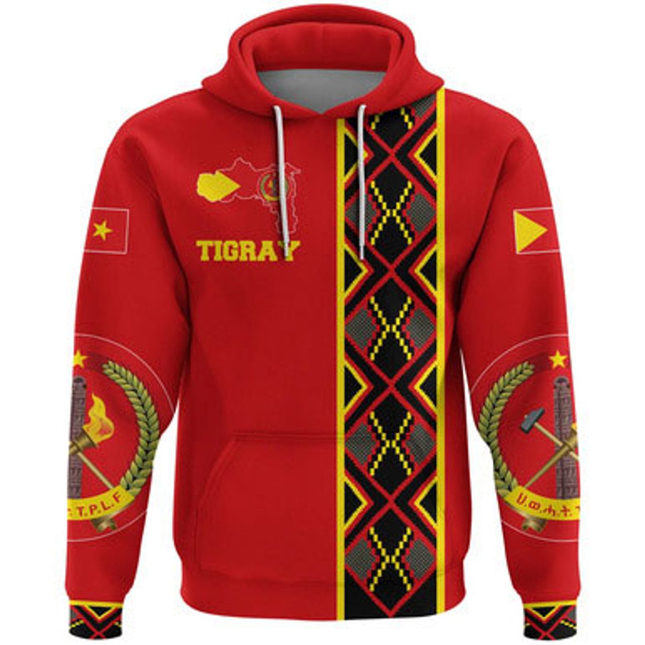 Tigray Hoodie – Africa Maps Africa Pattern Red Hoodie