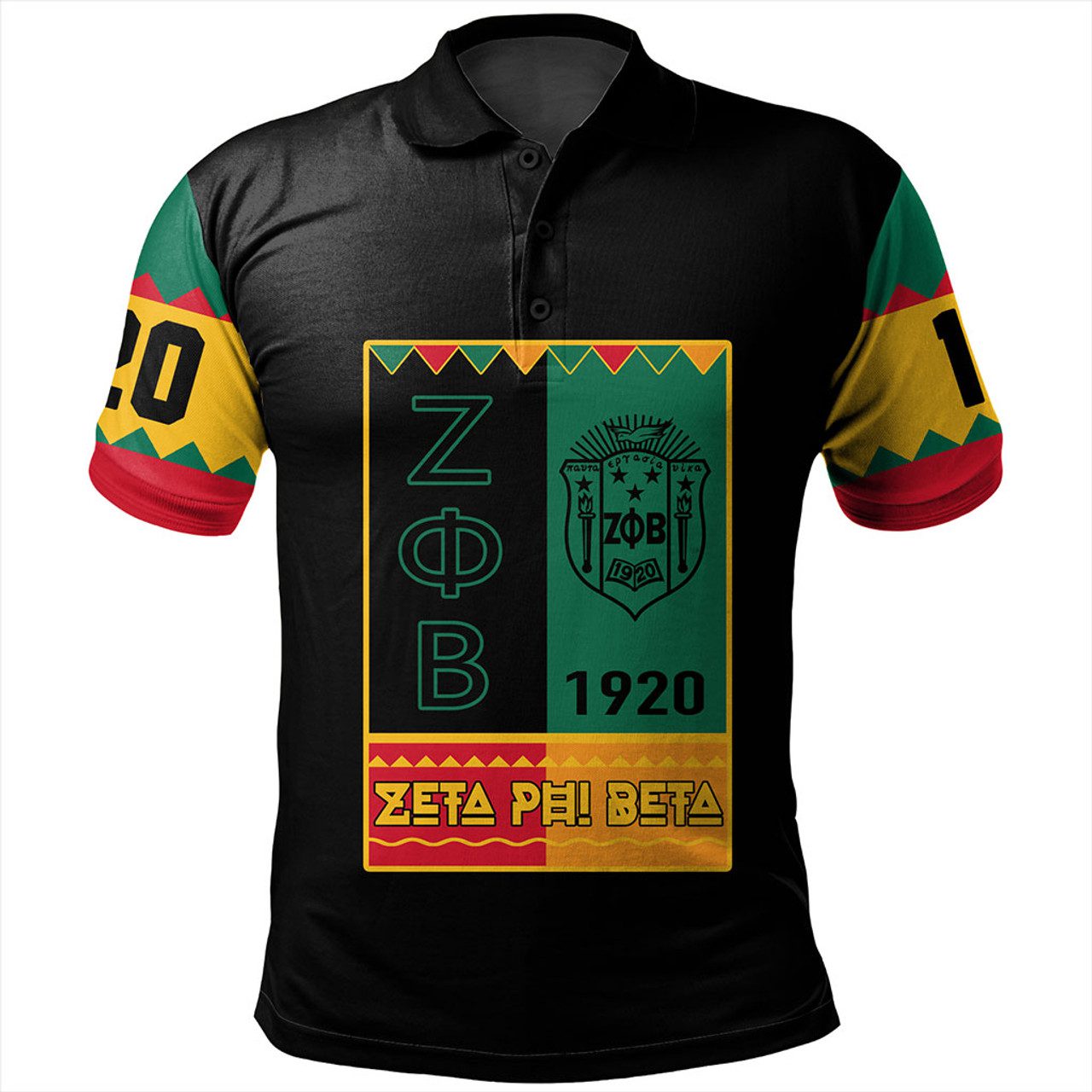 Zeta Phi Beta Polo Shirt Black History Month