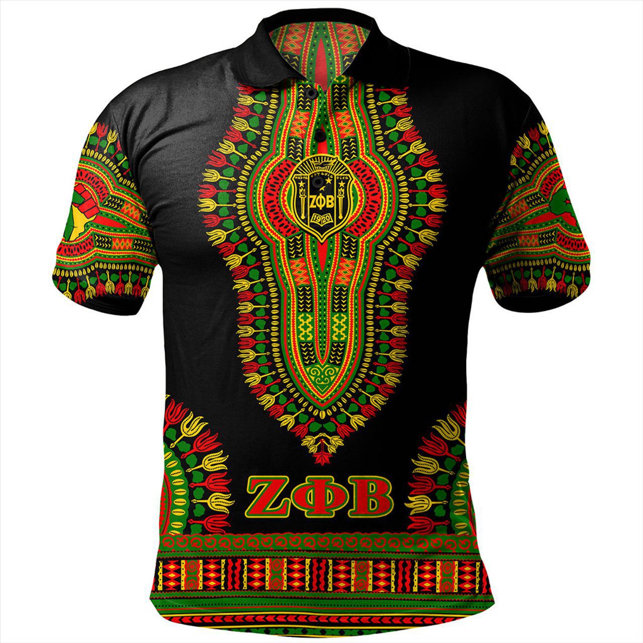 Zeta Phi Beta Polo Shirt Dashiki Juneteenth