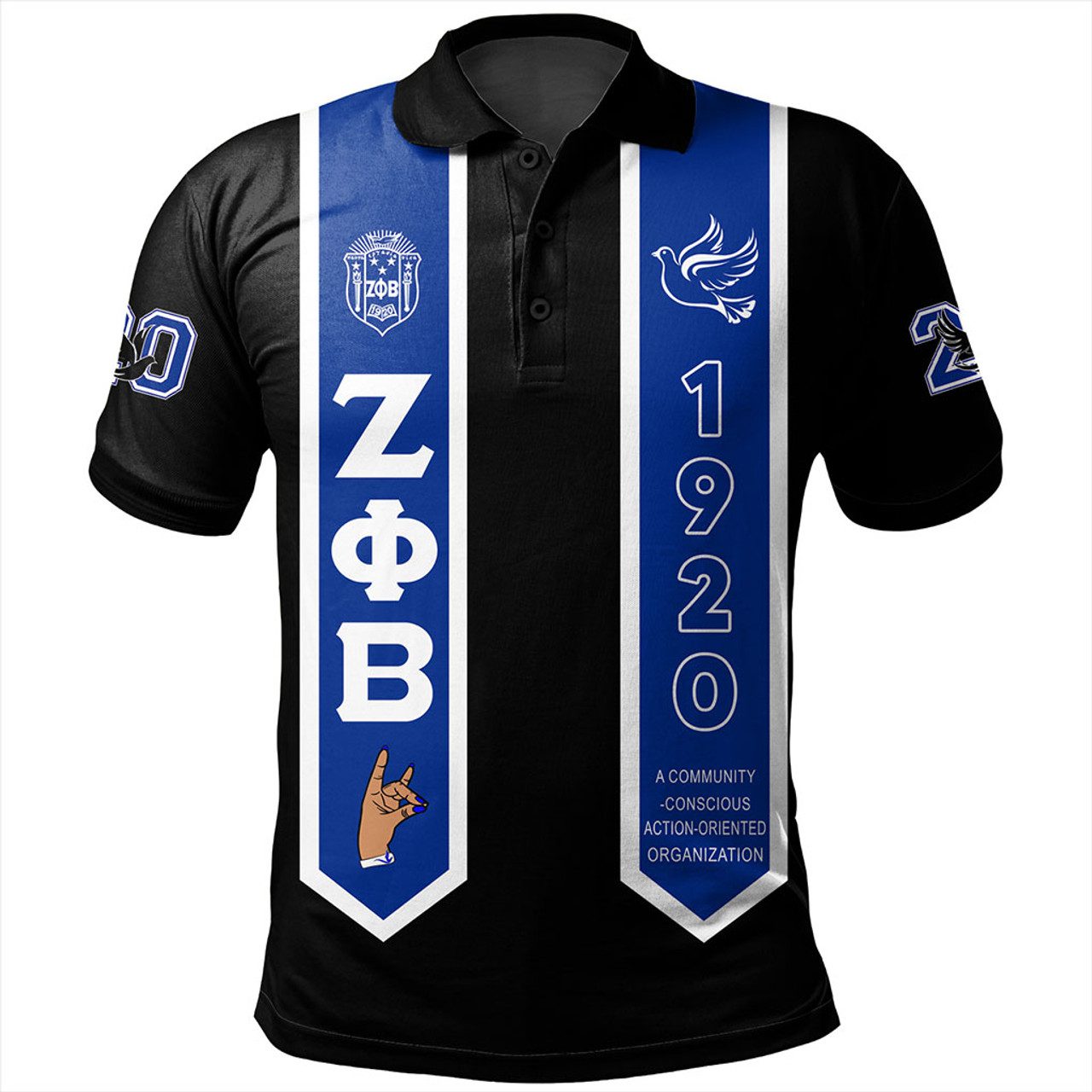 Zeta Phi Beta Polo Shirt Greek Gradution