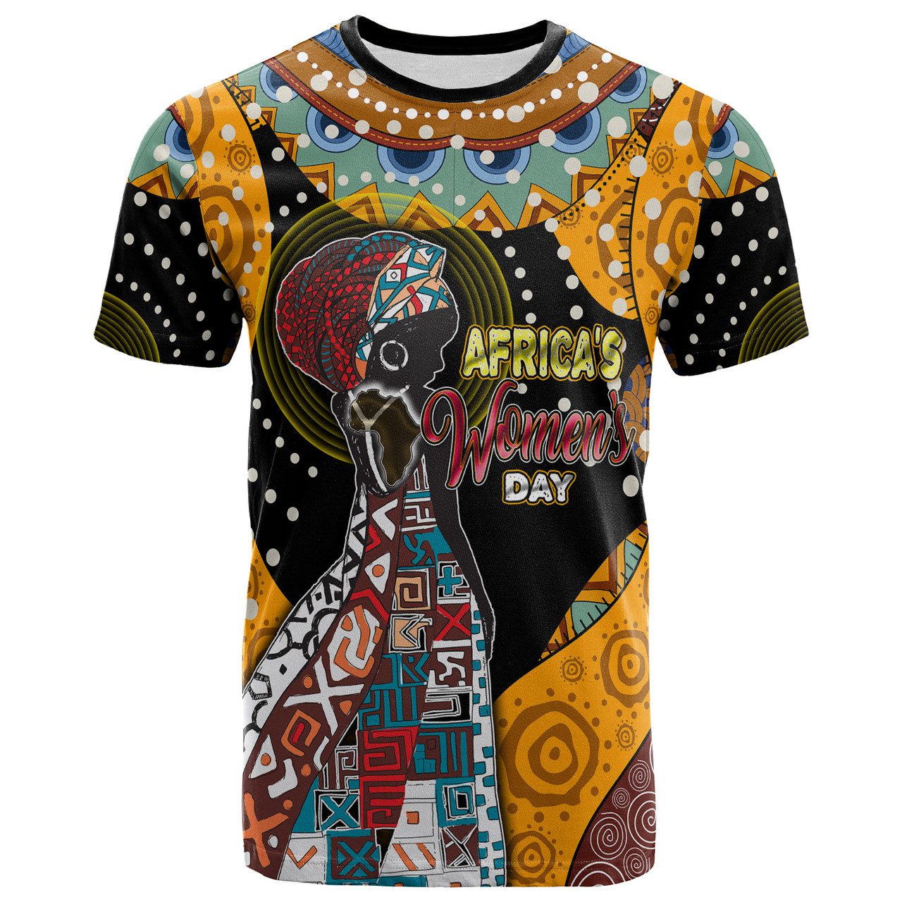 African Woman T-Shirt – Custom African Women With African Pattern T-Shirt