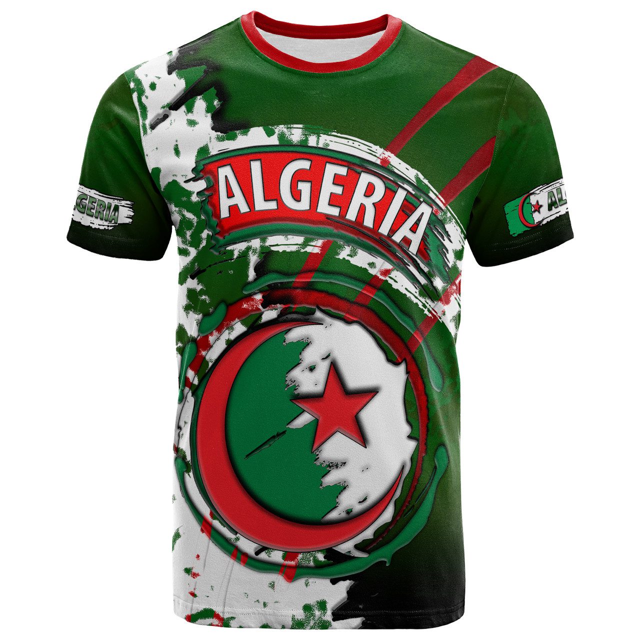 Algeria T-Shirt – Custom Algeria Independence Day Algeria Flag Style T-Shirt