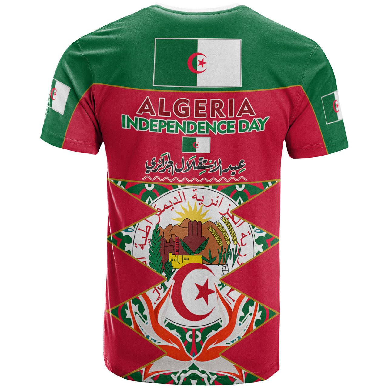 Algeria T-Shirt – Custom Algeria Independence Day With Fennec Fox And National Emblem T-Shirt