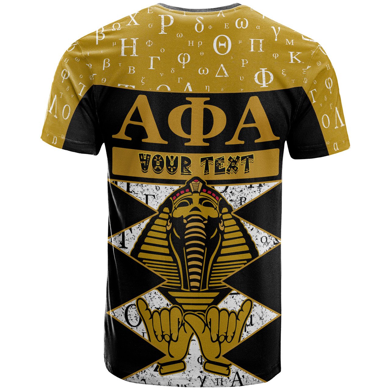 Alpha Phi Alpha T-Shirt – Custom Alpha Phi Alpha Fraternity Greek Alphabet With Hand Sign And Sphinx T-shirt