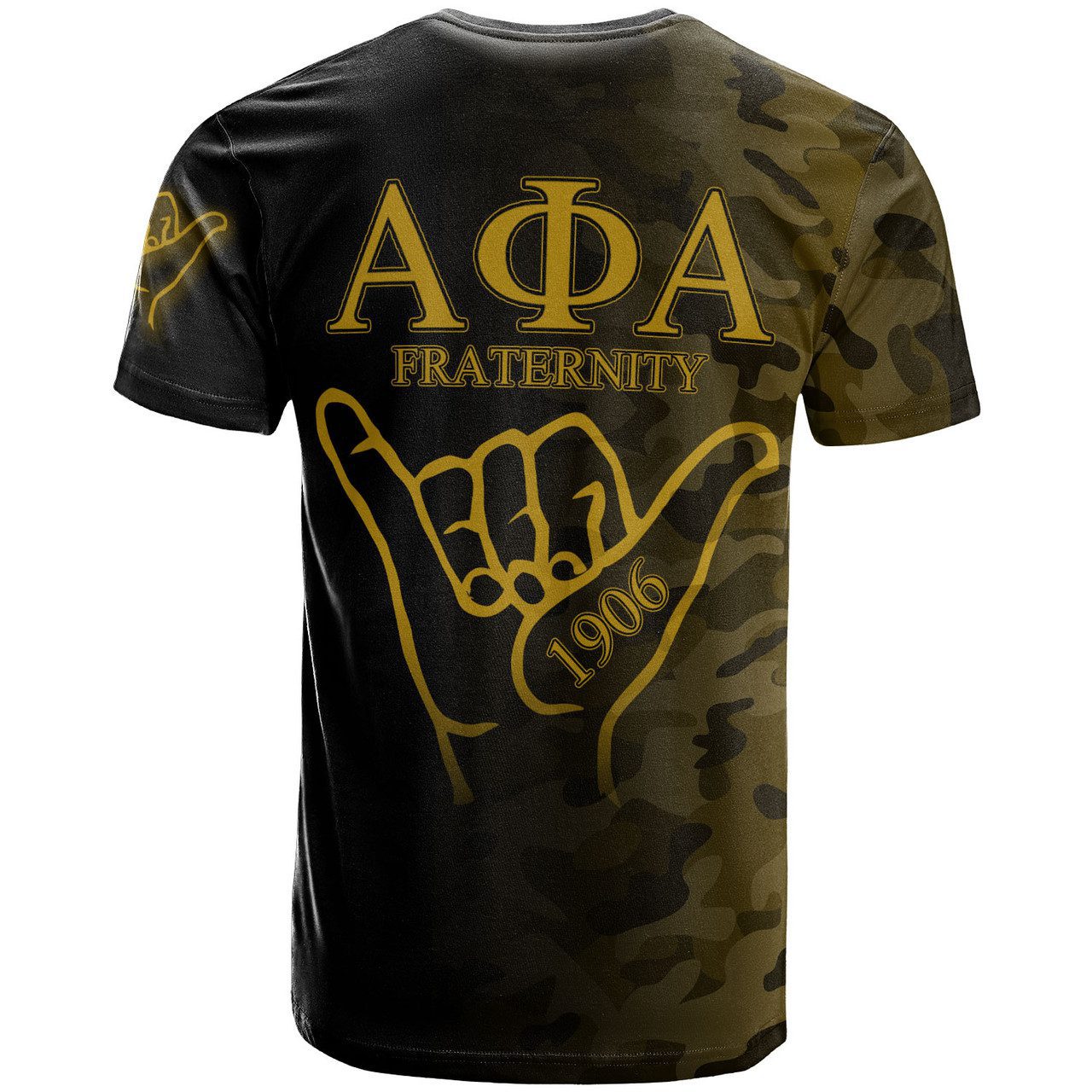 Alpha Phi Alpha T-Shirt – Custom Fraternity Hand Gesture Camouflage Patterns T-Shirt