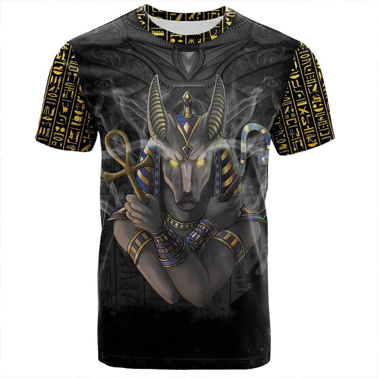 Egyptian T-Shirt Anubis In Black