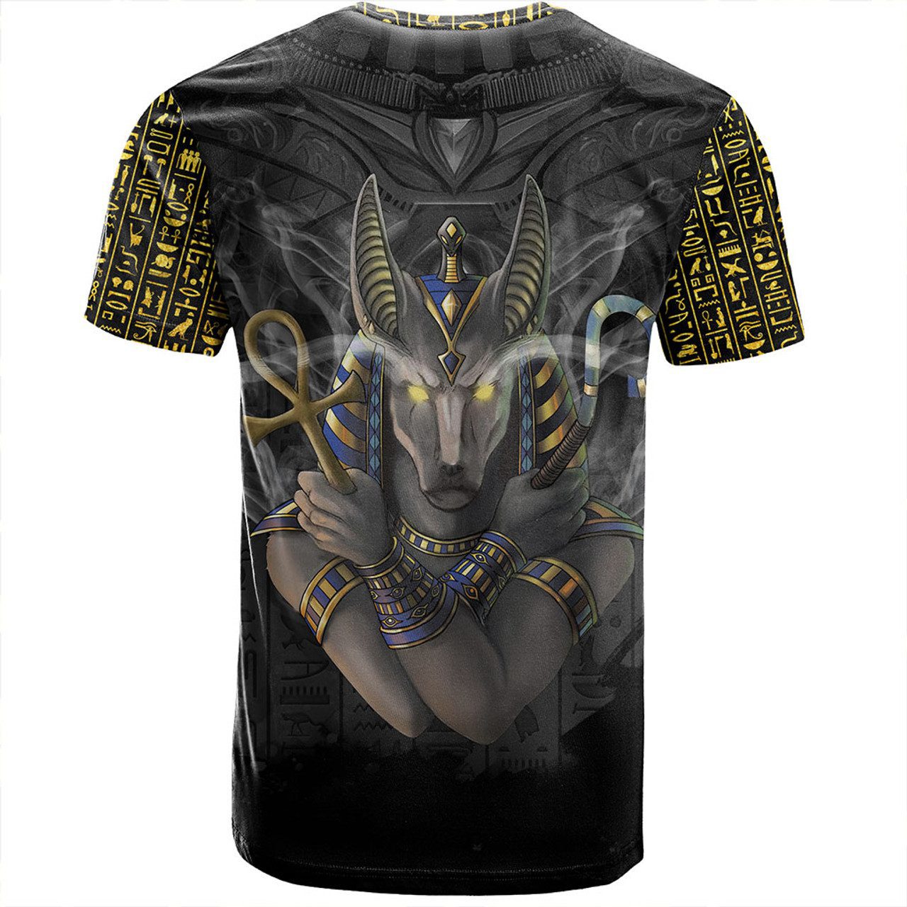 Egyptian T-Shirt Anubis In Black