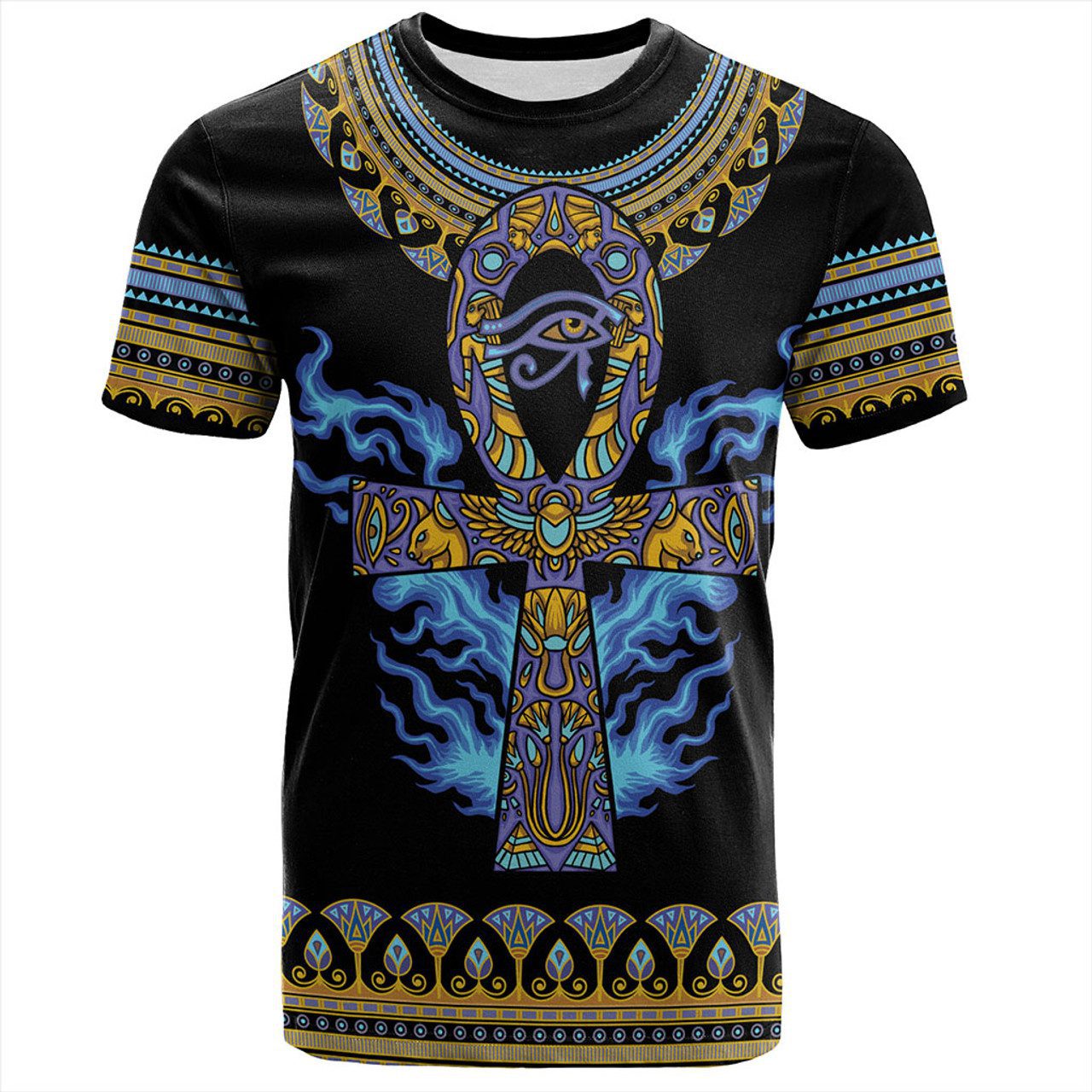 Egyptian T-Shirt Ankh Ft Eye Of Ra