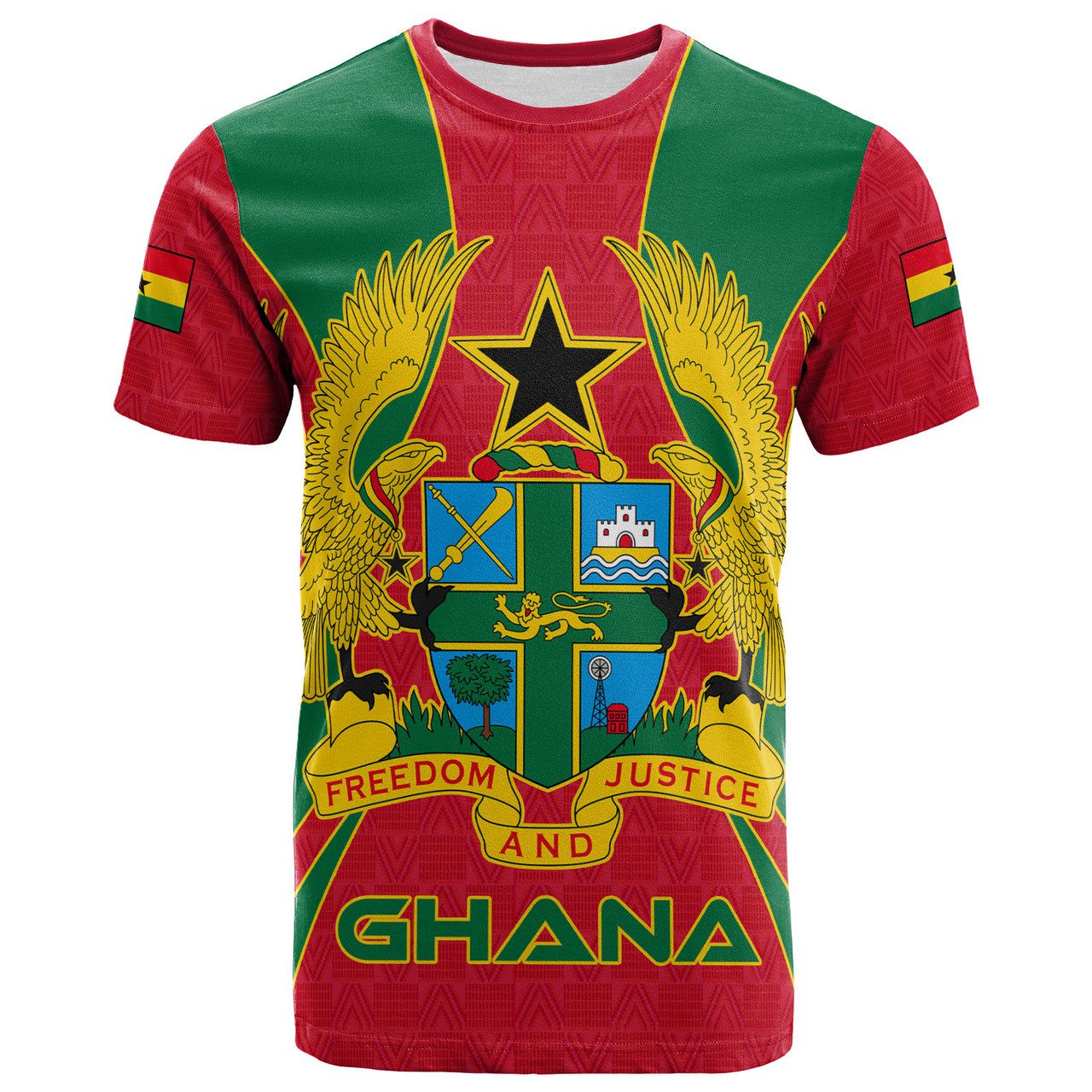 Ghana T-Shirt – Custom Ghana Coat Of Arms Royal Style T-Shirt