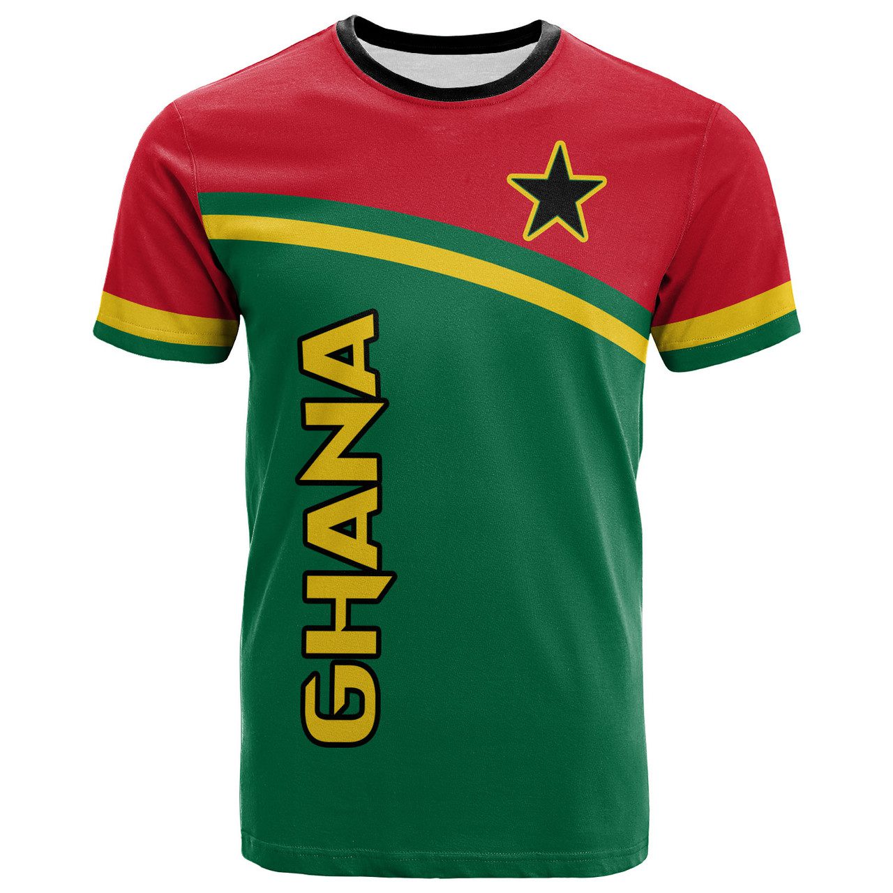 Ghana T-Shirt – Custom Ghana Seal Curve Style T-Shirt