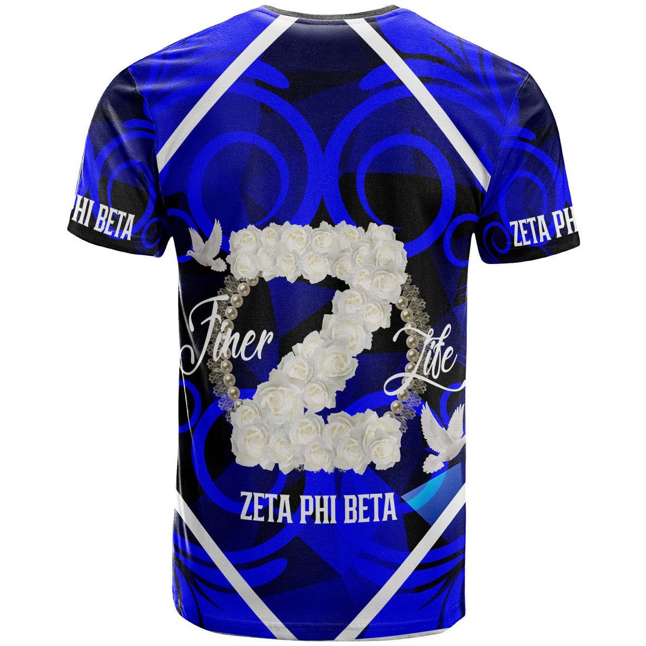 Zeta Phi Beta T-shirt – Sorority Zeta Phi Beta White Rose and Dove Pride T-shirt