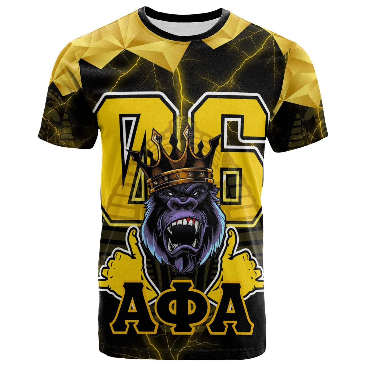 Alpha Phi Alpha T-Shirt – Fraternity Low Poly Style and Lighting Hand Sign 1906 T-Shirt